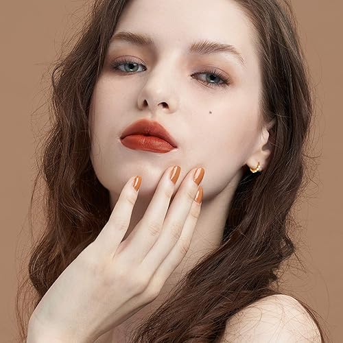 Miniatura 3 de Aretes de aro pequeños chapados en oro de 14 quilates, hipoalergénicos, minimalistas