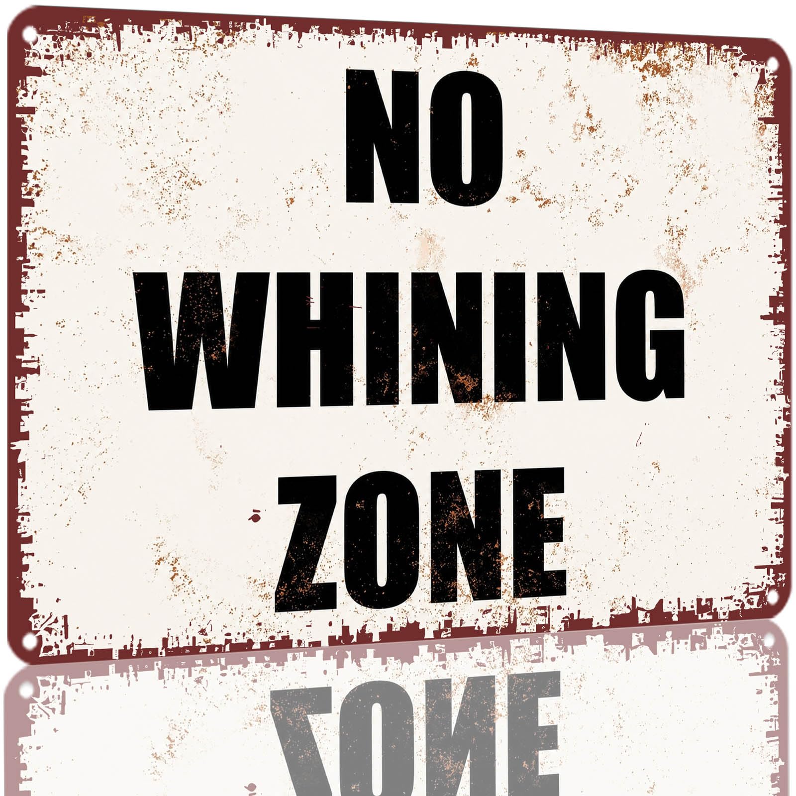 Kwqdozf As Pic No Whining Zone Retro Vintage Metal Tin Sign 8X12 Inch Aluminum Wall Decor