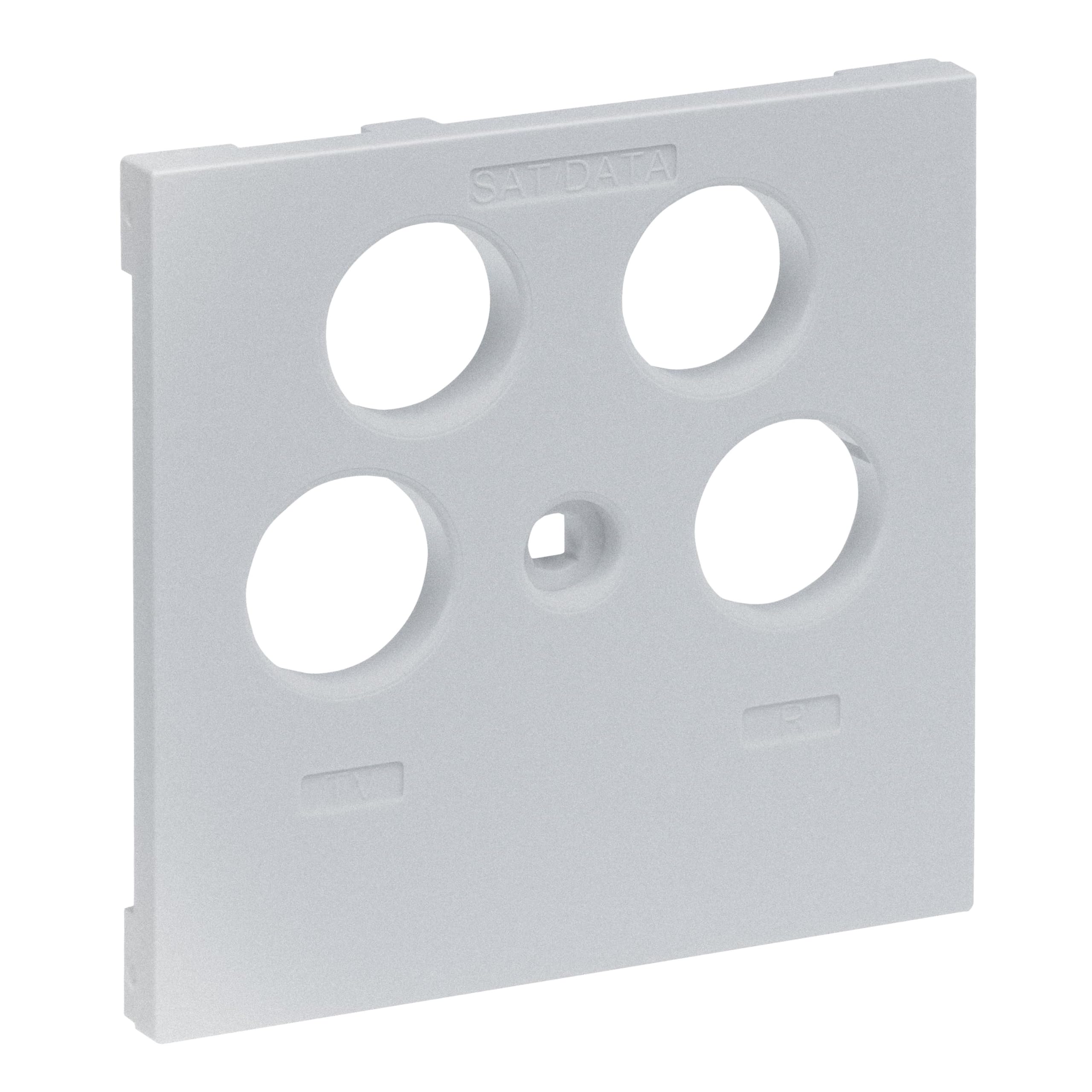 LEGRAND, Seano 765257 Cover TV-R-SAT-SAT for Axing, Triax, Wisi, Hirschmann and Astro, Painted Aluminium