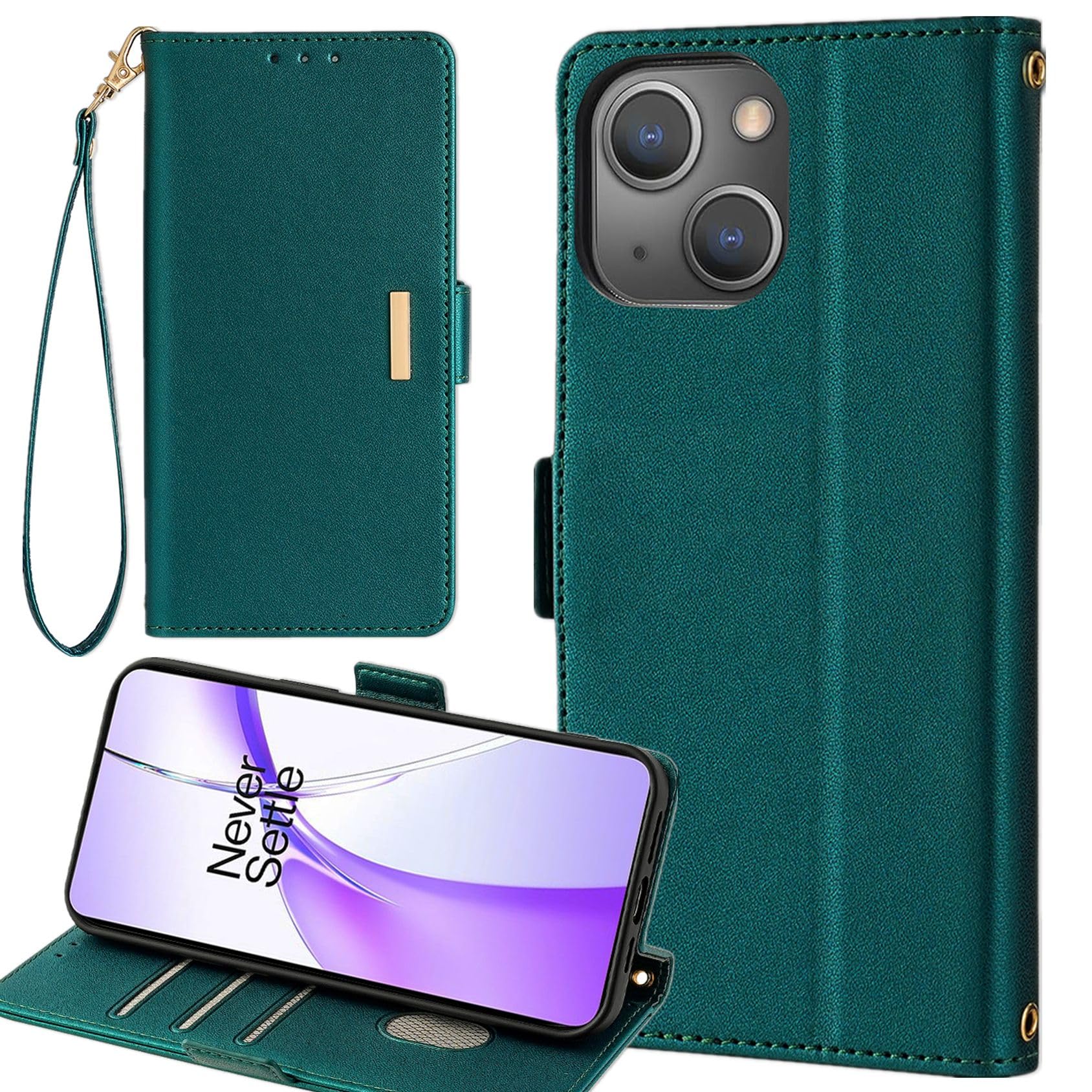iPhone 15 ケース 手帳型 iPhone15 ストラップケース アイフォン15 携帯ケース いphone15 カバー アイホン アイフォン 15 手帳ケース アイホン15 スマホケース 手帳型カバー 適用 Cobeimisr case マグネット 携帯カバー ストラップ ストラップ付きケース スマホケース ダーク グリーン