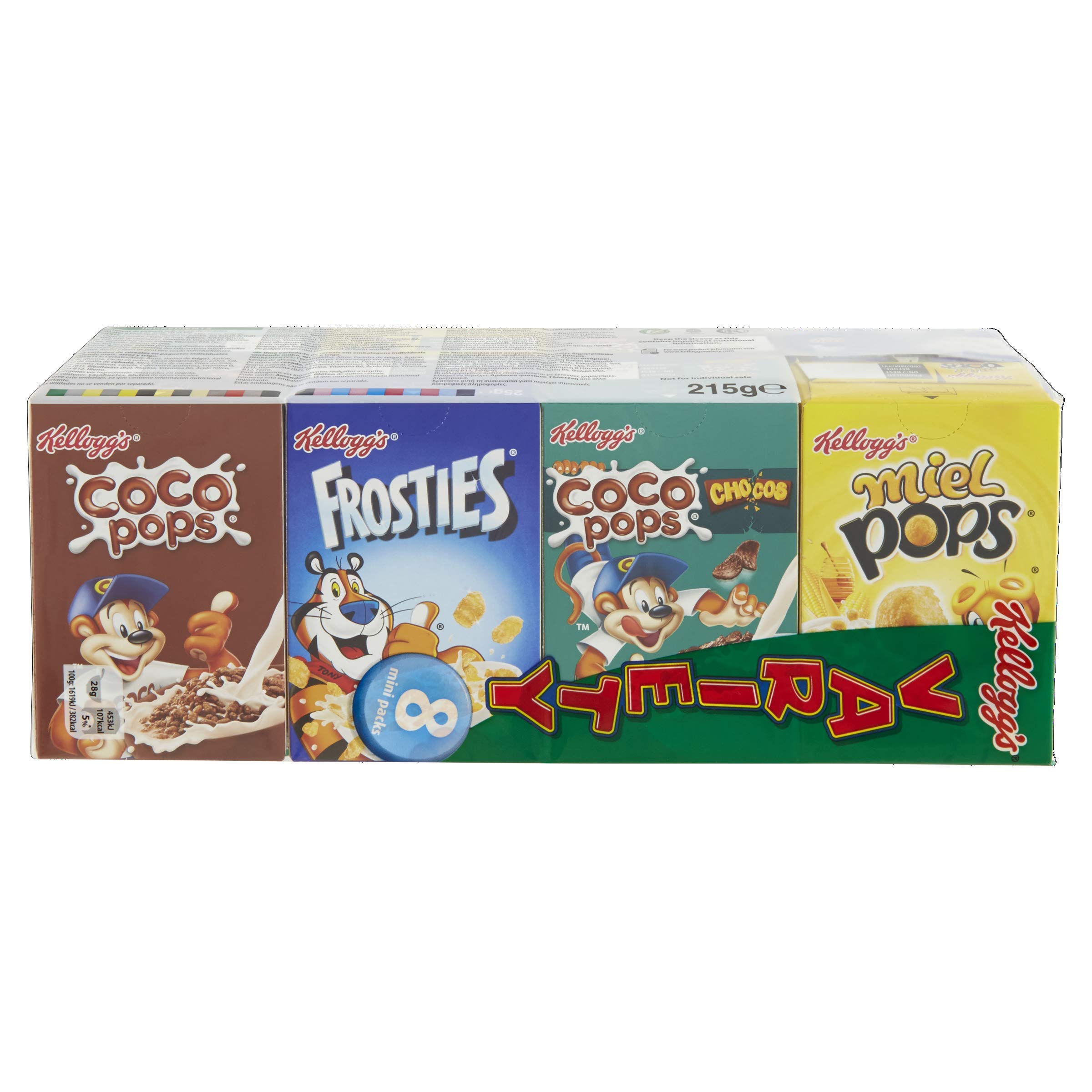 Kellogg's 8 minipaquetes de cereales, 215 g, 9 unidades