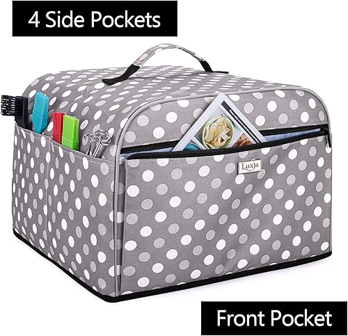 Miniatura 2 de Luxja Cubierta antipolvo compatible con Ninja Foodi Grill (AG301, AG302, AG400), cubierta (panel frontal transparente) con bolsillos de