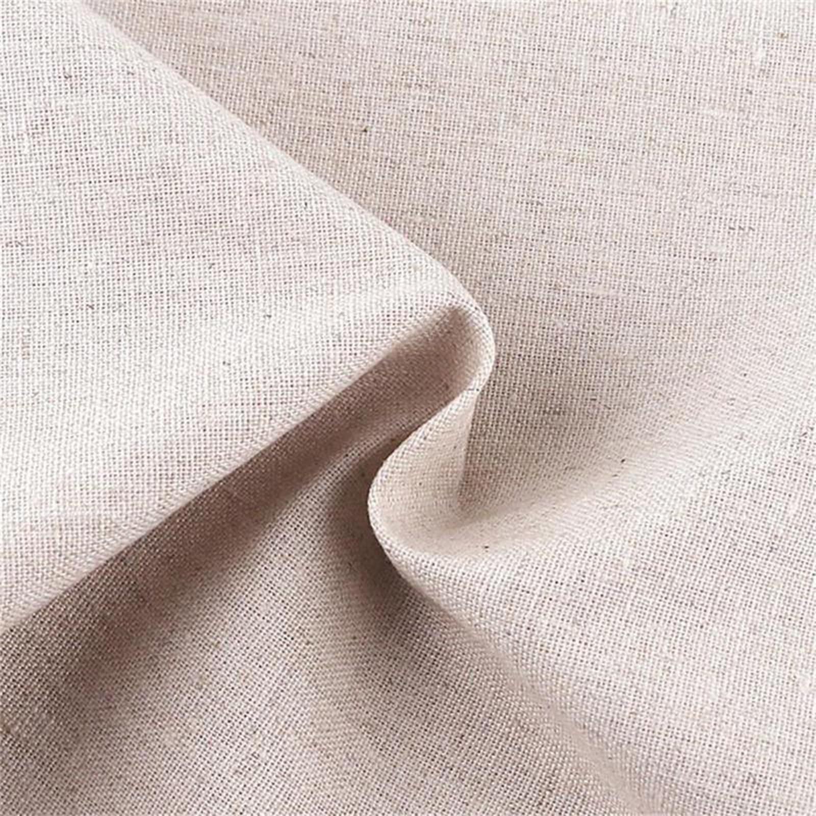 0.67x1m Cotton Fabric, Flaxen Plain Cotton Linen Fabric, Material for Sewing, Embroidery Fabric for Hand Sewing Making Bags Dresses Decor Pants DIY Craft Home Decor (Flaxen)