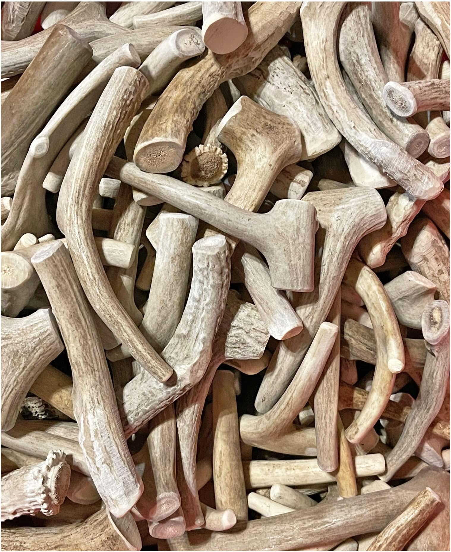 Antler Man C-Grade Deer Antler Pieces - Dog Chews - Sold by The Pound: 1 Pound = 3-4 Pieces