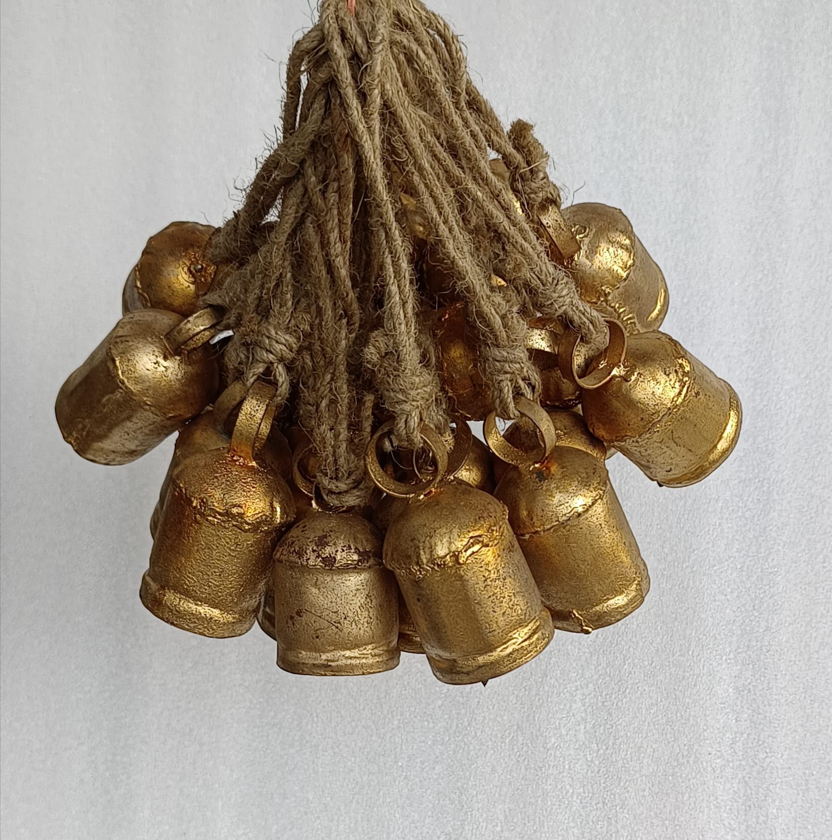 ONLINECRAFT Set of 20pc Harmony Cow Bells Vintage Handmade Rustic Lucky Christmas Hanging Decor Bells On Rope Set of 20 pc (Size 2 inch Each Bell) (B0BFNFZYS4) Amazon Price History, Amazon Price Tracker