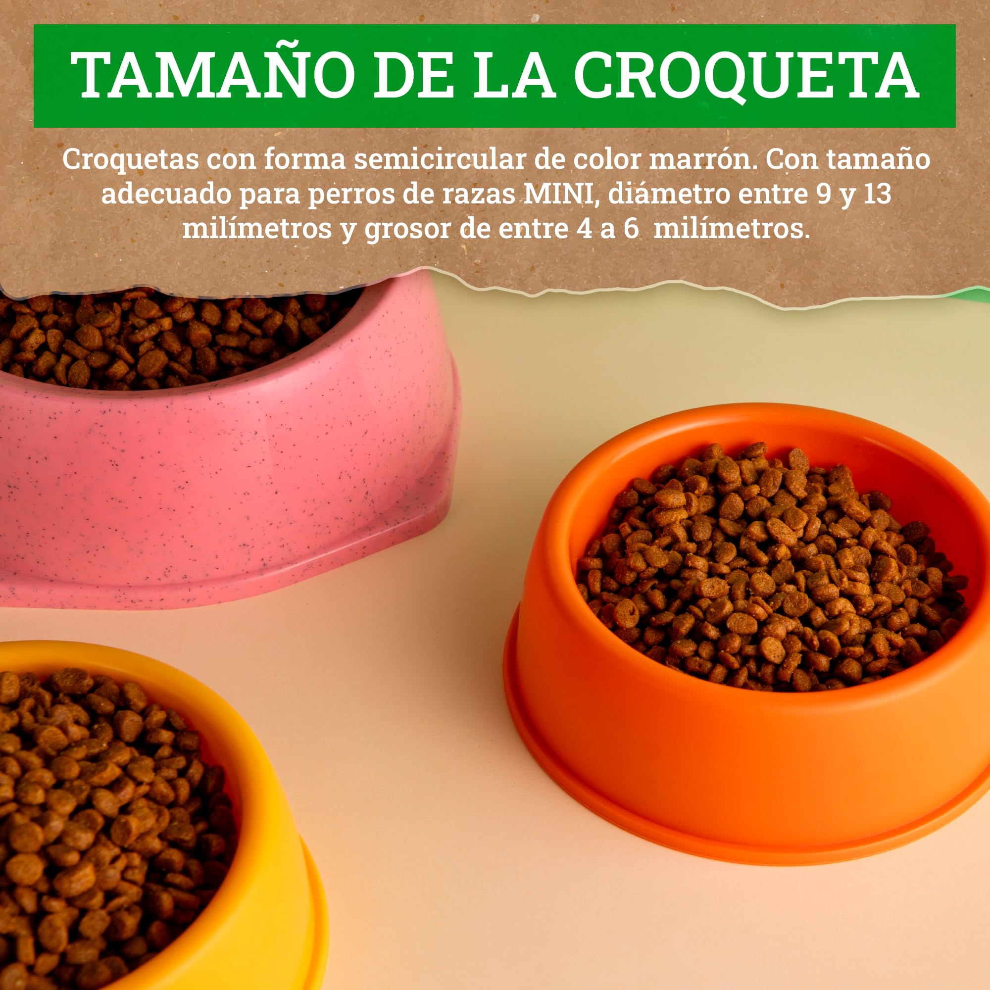 Yerbero Nature Adult Pienso para Perros Mini, Comida para Perros, Pienso Razas Pequeños Fórmula Especial con Alto Contenido Proteico, Ingredientes Digestibles para Razas Mini, Pack de 2 de 3 Kilos