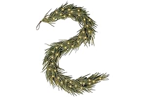 WBHome 6ft Pre-lit Real Touch Norfolk Pine Prelit Christmas Garland