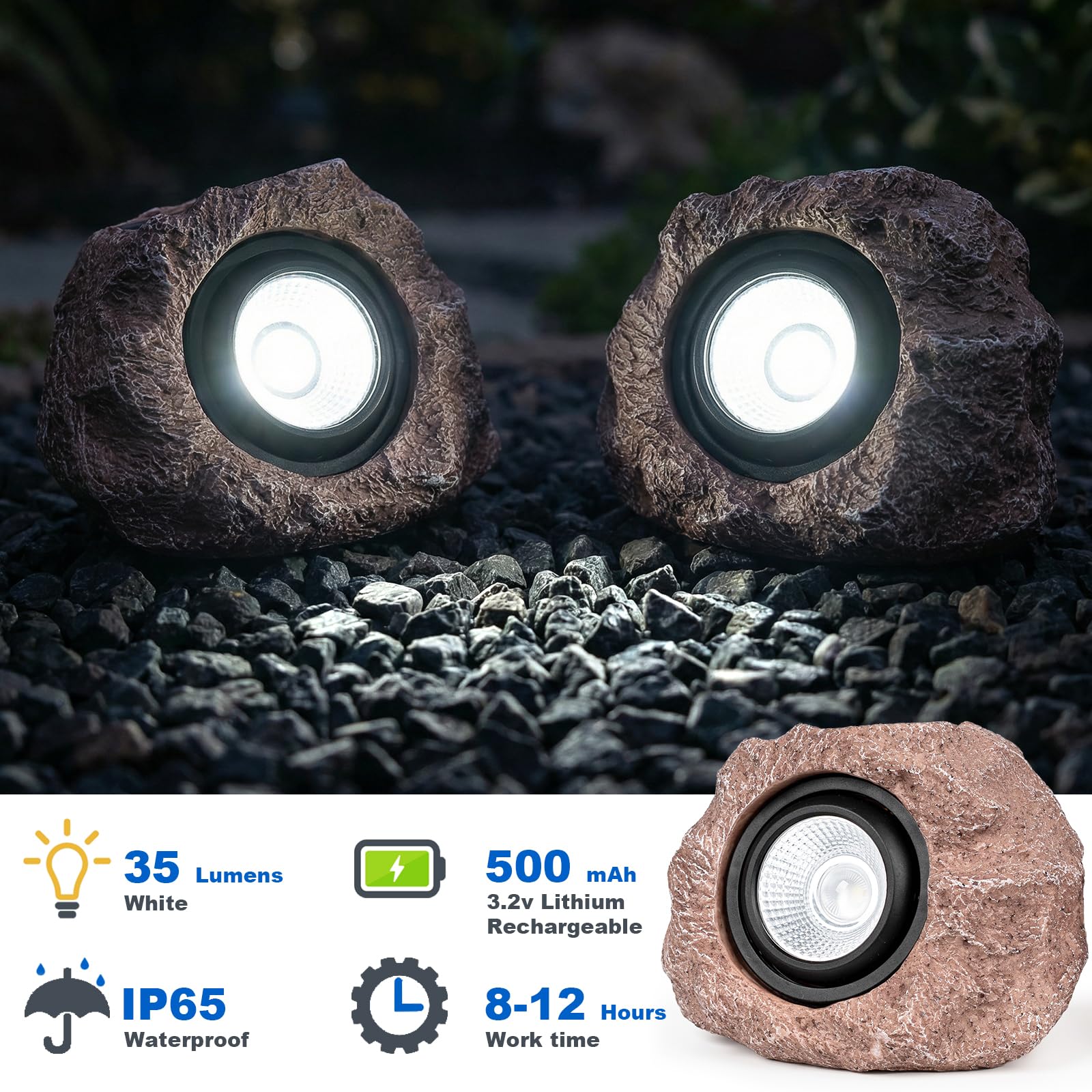 Candieslife Luci solari da giardino per esterni decorative (2 confezioni)