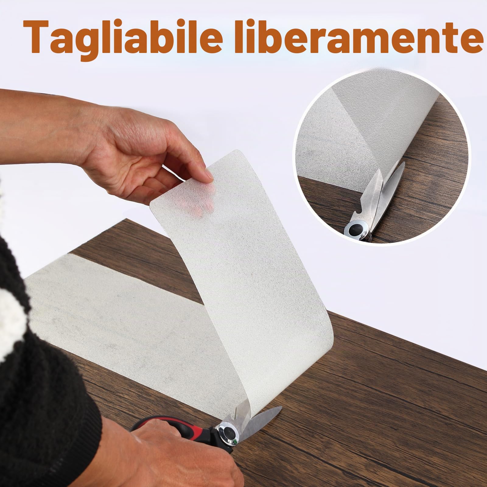 Tappetini per gradini – Tappetini autoadesivi per gradini 15 pezzi (15 x 60 cm) + rotolo adesivo – impermeabile antiscivolo anticaduta protezione scale per scale, bagni e balconi