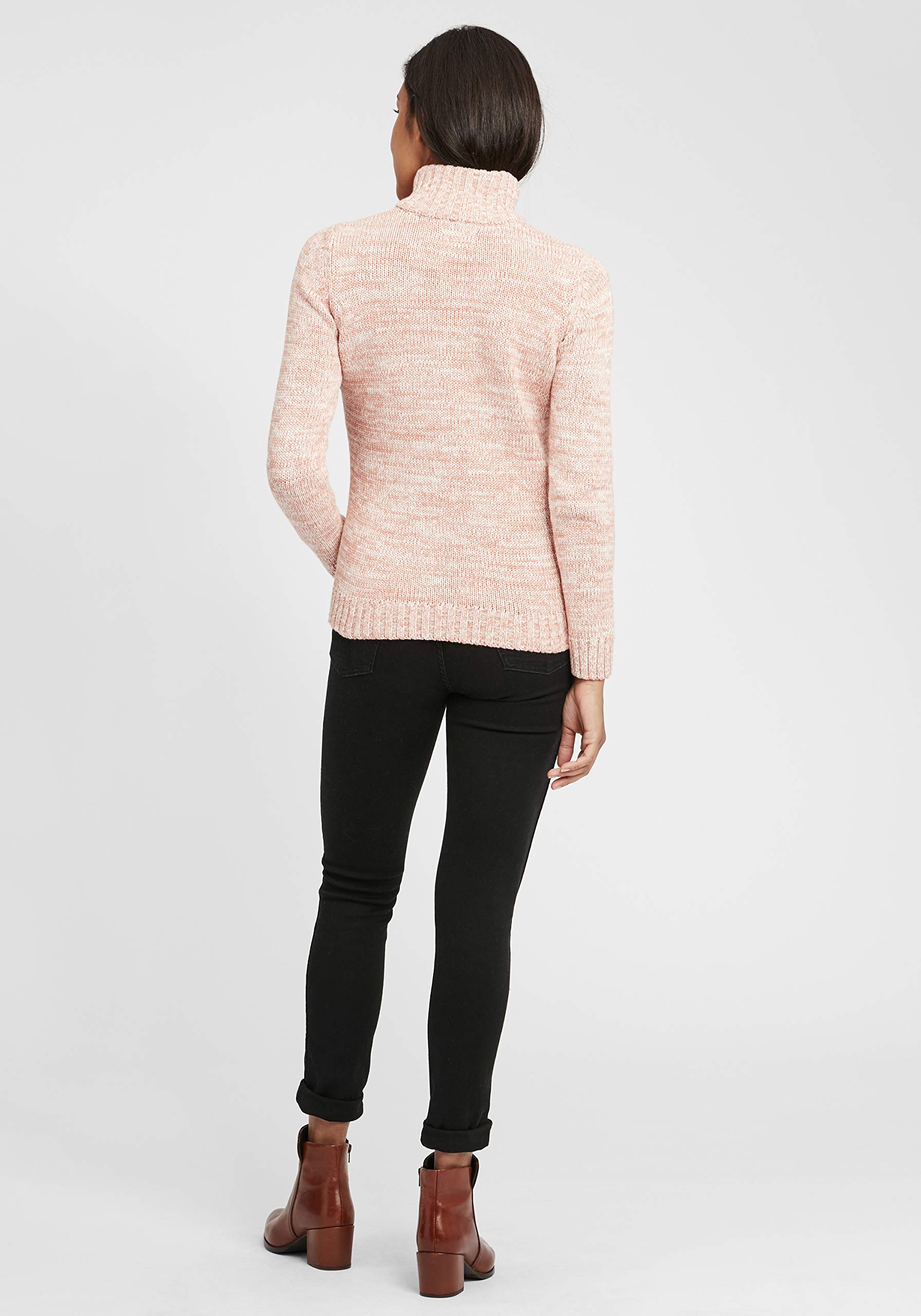 OXMO OXPhilicita Damen Strickpullover Troyer Grobstrick Pullover 100% Baumwolle Regular fit