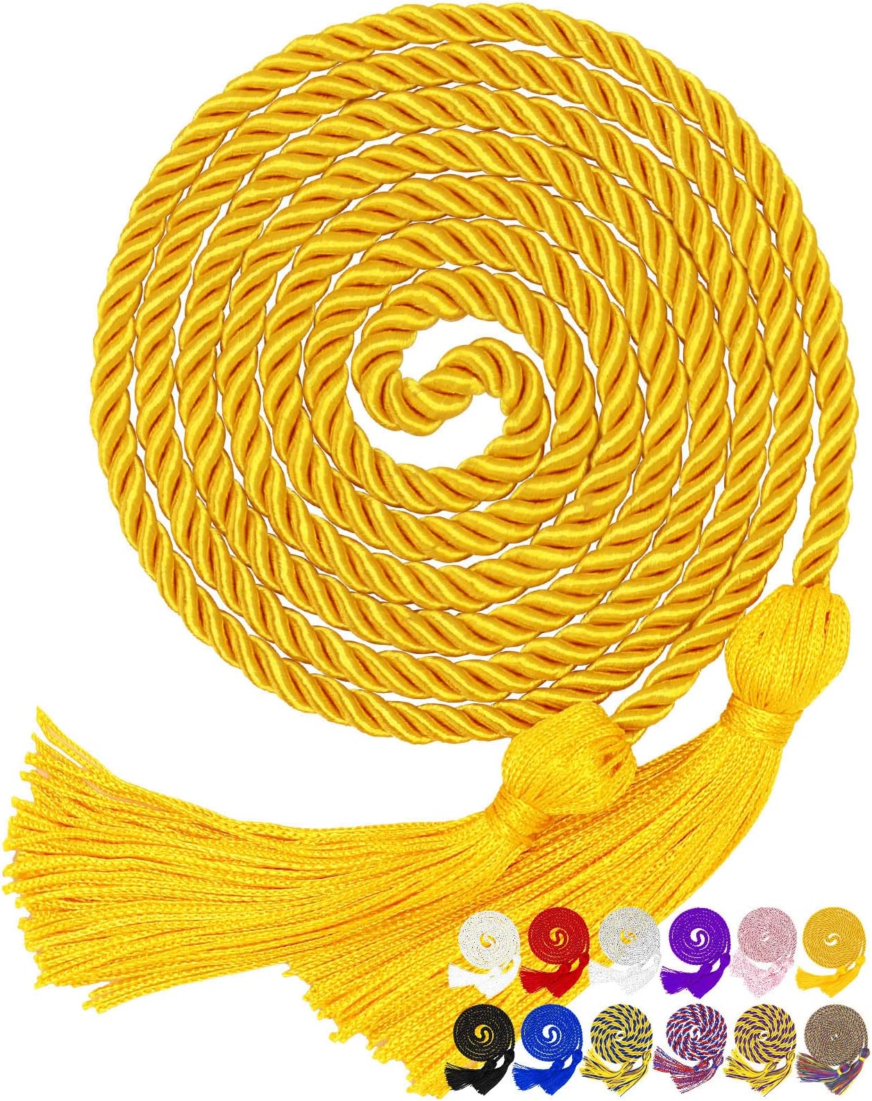 Cindeer 20 Pieces Honor Cord 67'' 2024 Graduation Cords Assorted Colors Rope with