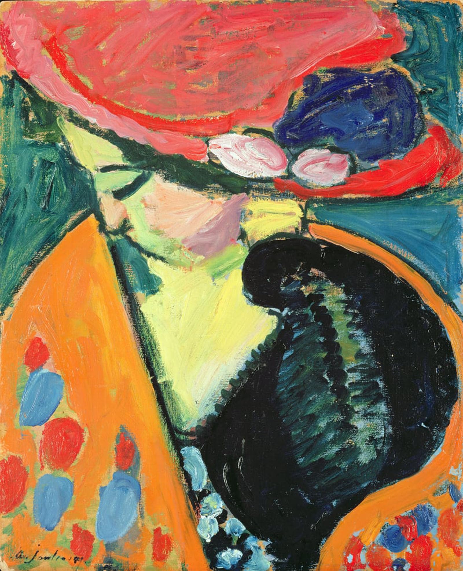 POSTERIIk Famous Animal Posters Vintage Picture Lowered Head by Alexej Von Jawlensky Modern Wall Decor for Home Decor 60x90cm