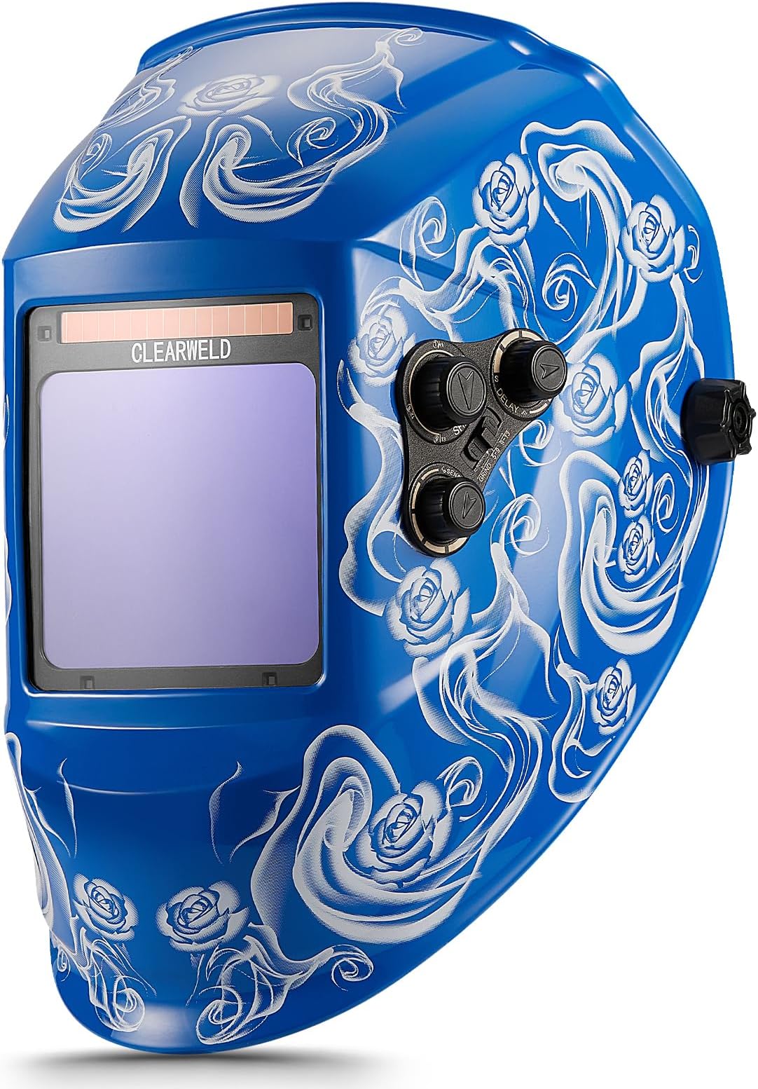 Large View Auto-Darkening Welding Helmet – 3.93"x3.54" Lens, Solar & Battery, 4 Sensors