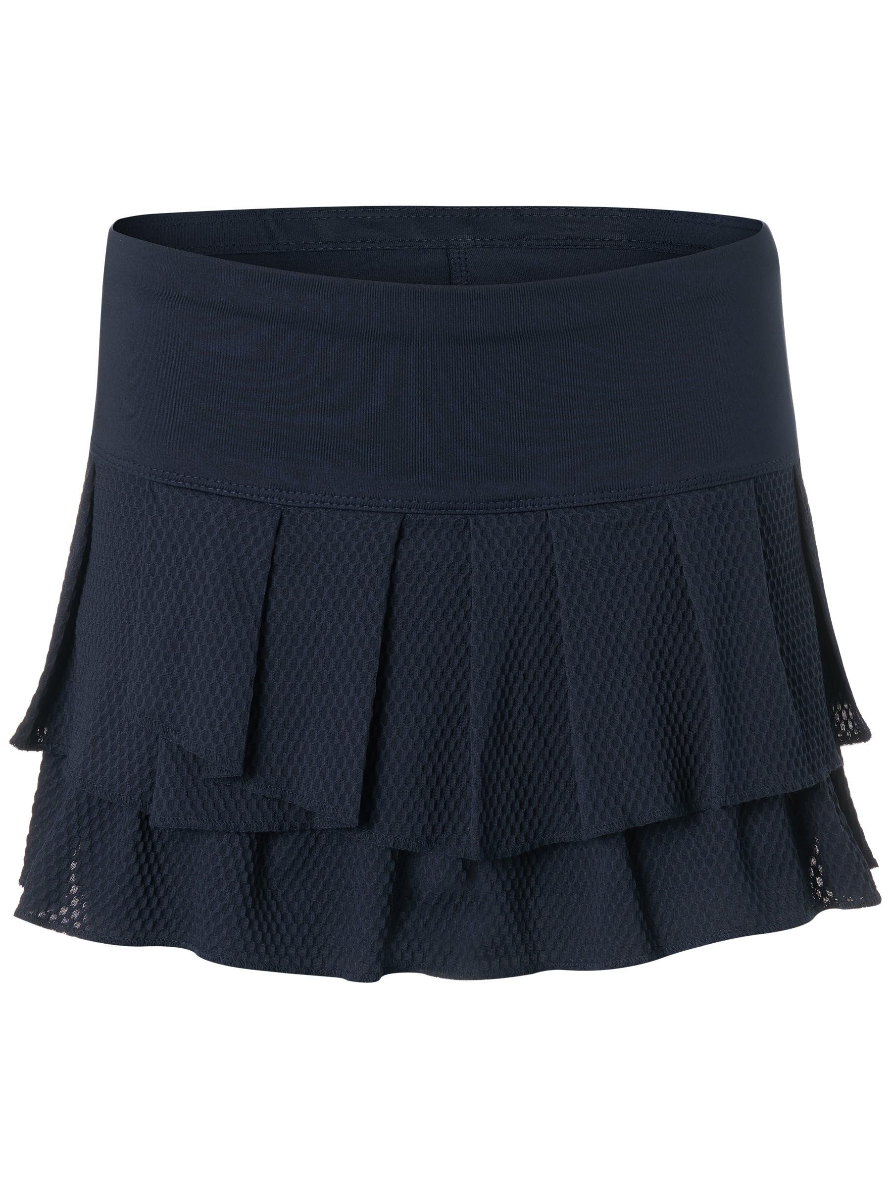 Copacabana Wavy Pleat Tier Skirt - Midnight