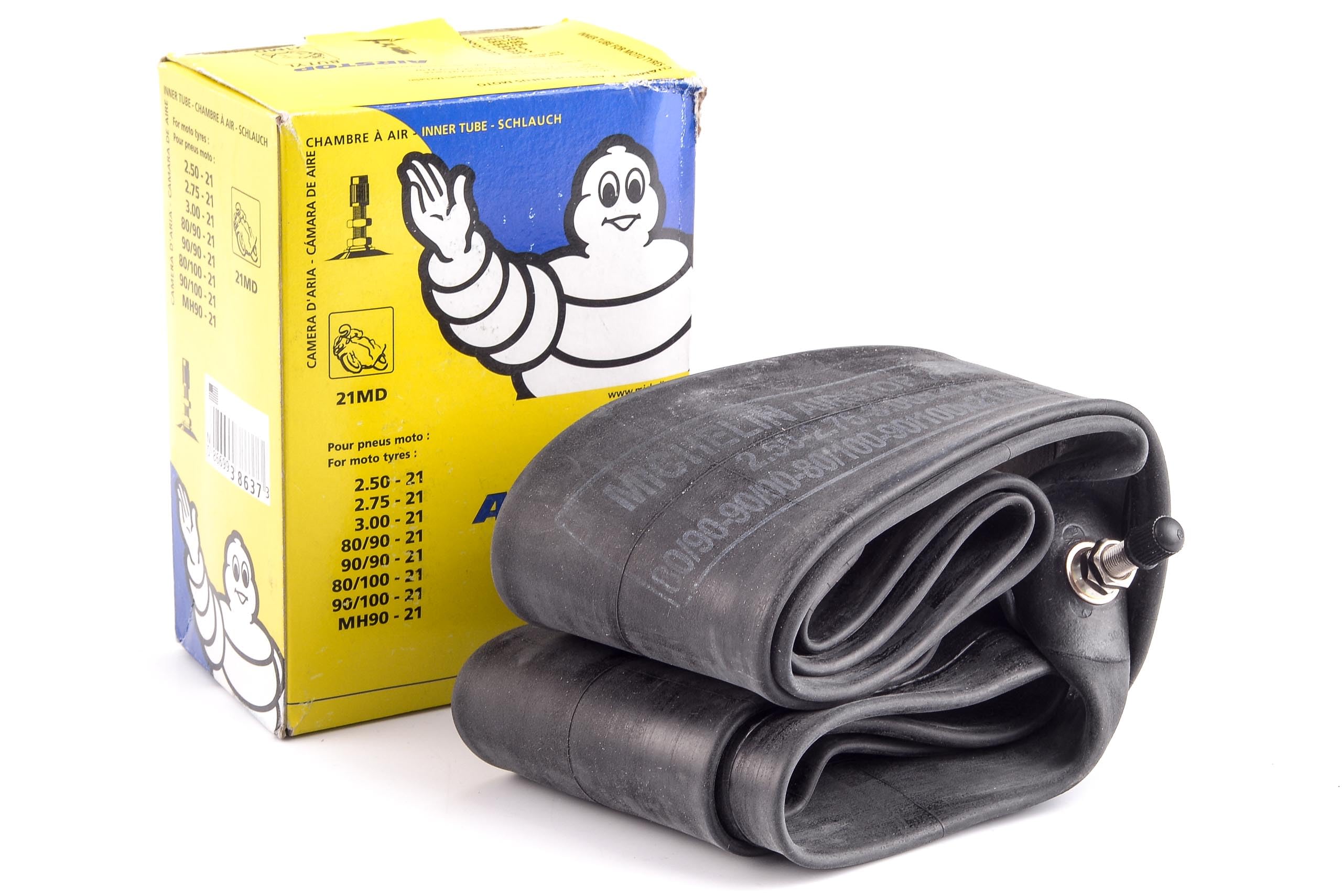 Michelin inner tube moto 12 MCR Valve TR4 (2.50X12 and 80/100x12)