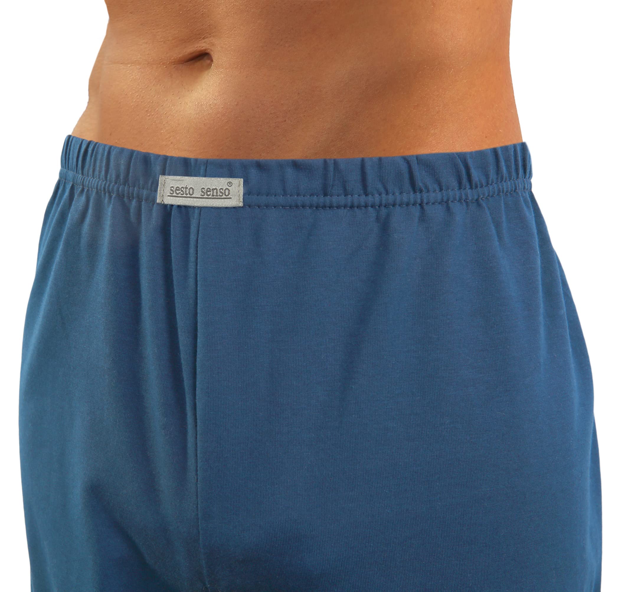 sesto senso Elegante Pigiama Uomo Bottoni 100% Cotone Set Maniche Lunghe Pantalone Lungo