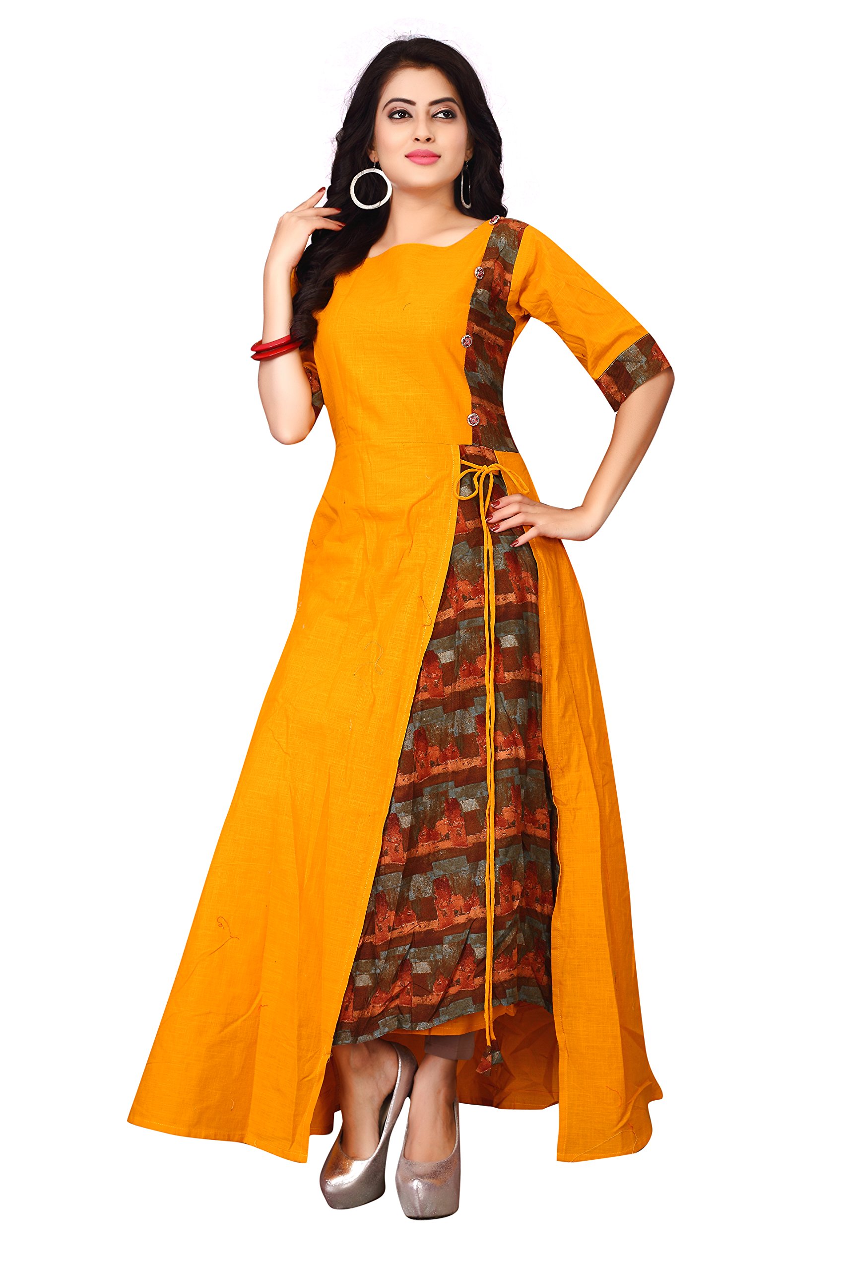 Leriya Fashion Women's Rayon A-Line Kurta