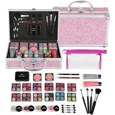 All-In-One Makeup Carry Case with Pro-Teen Makeup Set