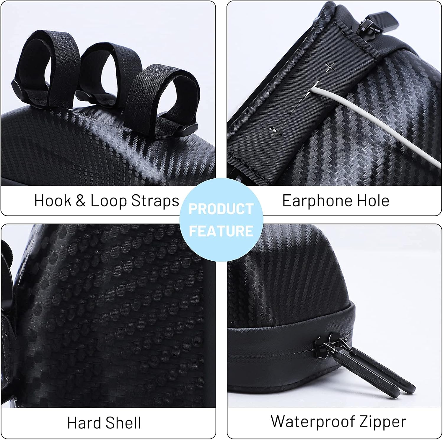 Nepest Bike Phone Mount Bag - Waterproof Bicycle Phone Front Frame Bag with Touch Screen, Bike Top Tube Handlebar Storage Bag Bike Phone Holder Case Compatible for Phone Below 6.5 Inch : Sports & Outdoors