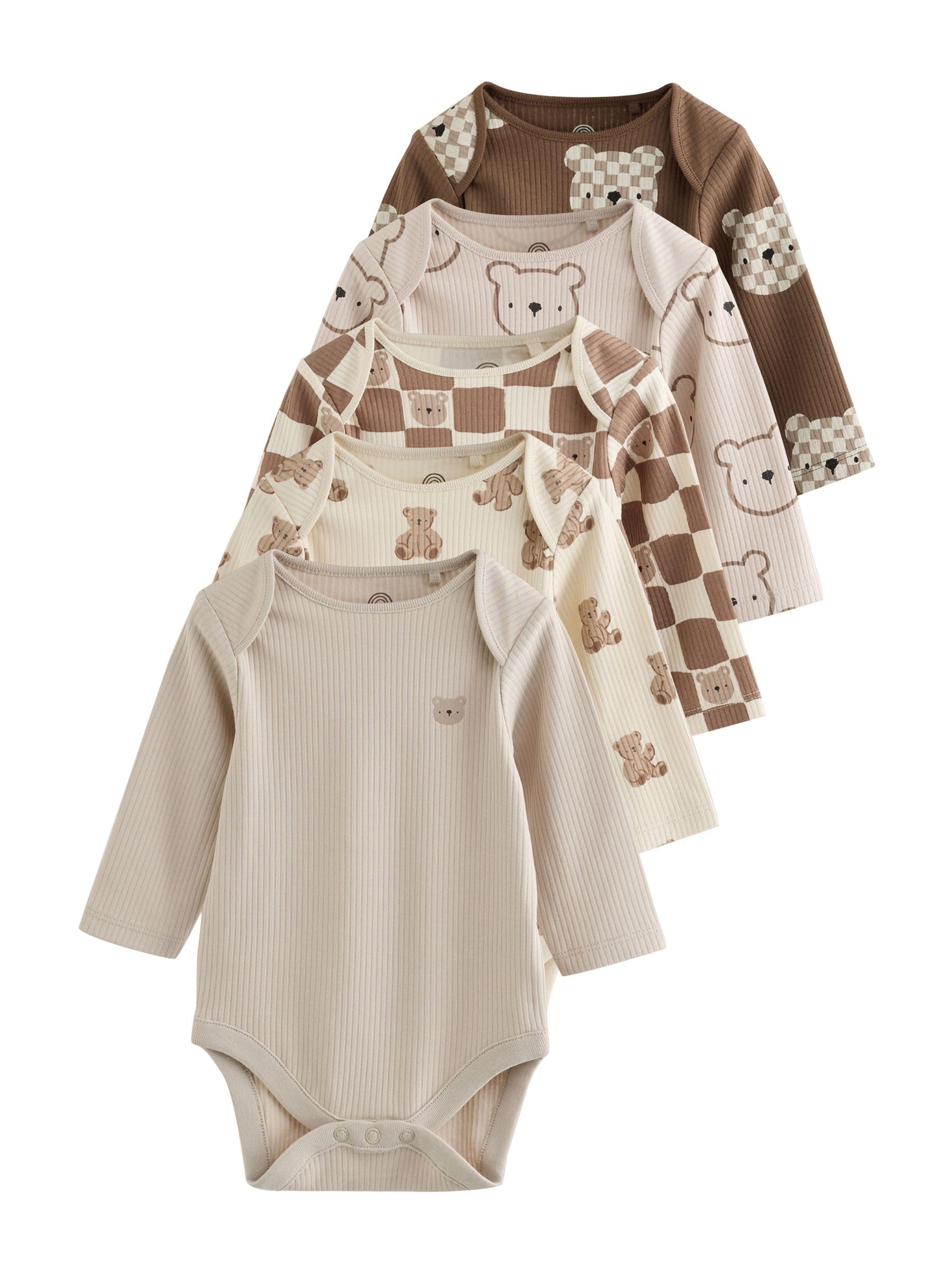 NEXT Bambini Confezione da 5 body a maniche lunghe