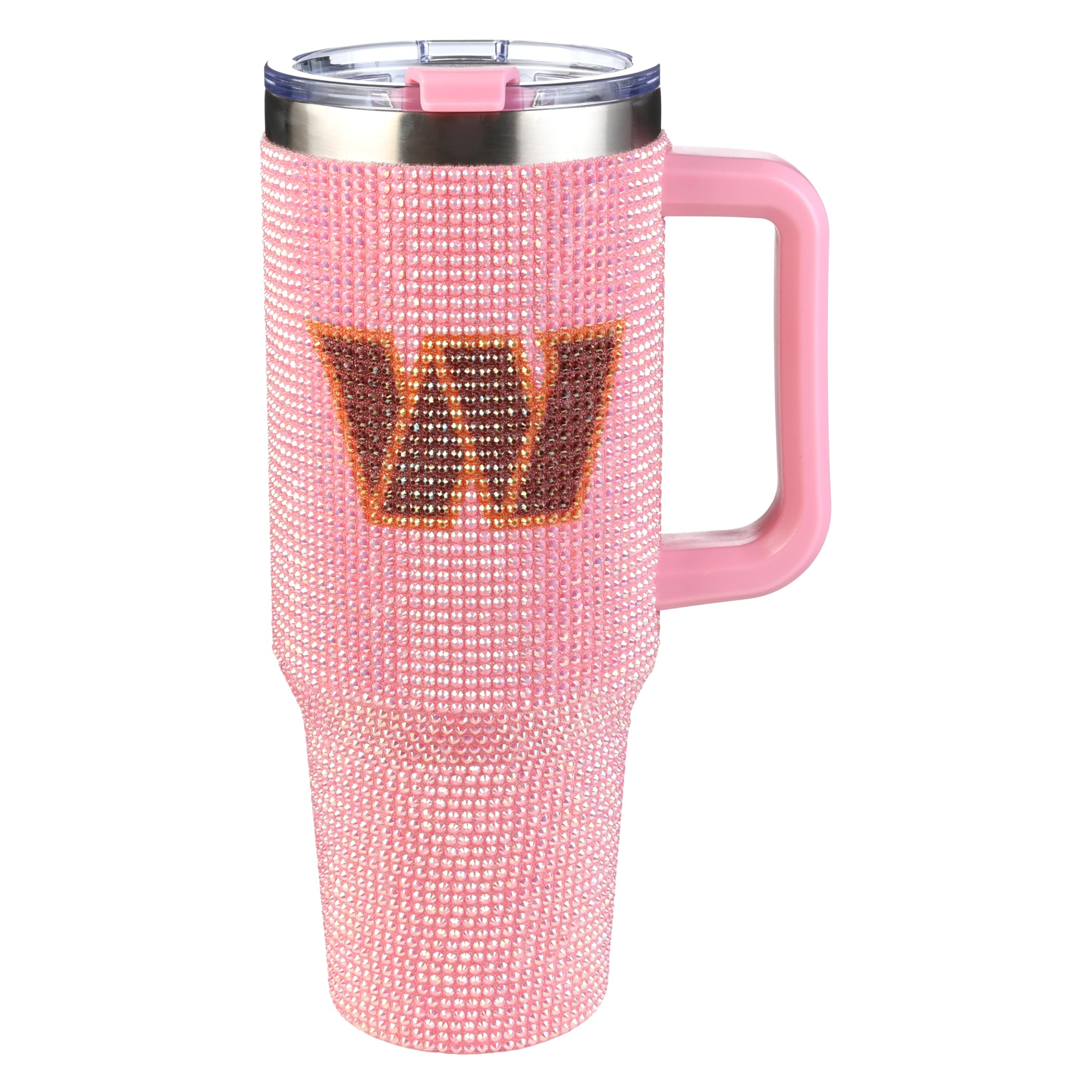 The Memory Company Officially Licensed 40oz Pink Bling Game Day Tumbler, Washington Commanders