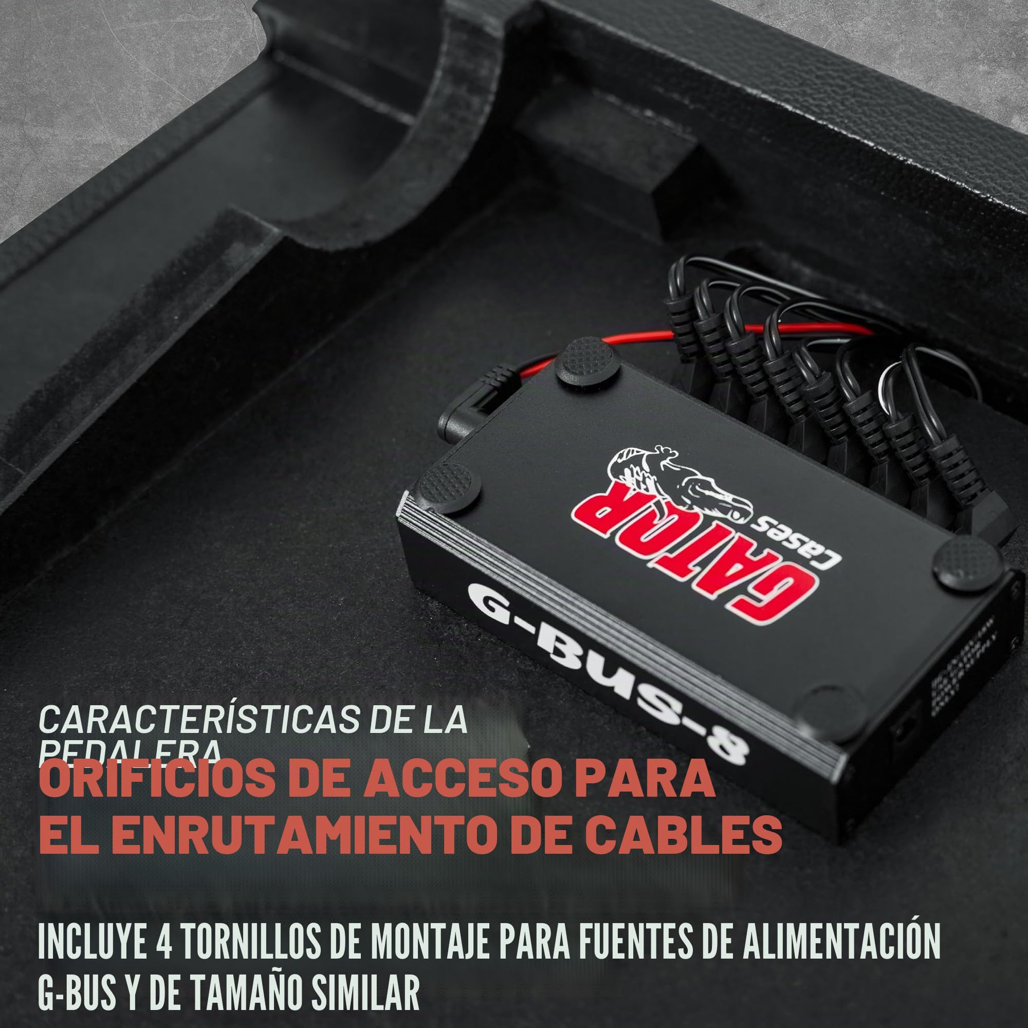 Gator Cases Pedalboard de Madera con Bolsa de Nylon y Bolsillo Externo. 18 x 12" (GPT-BLACK)