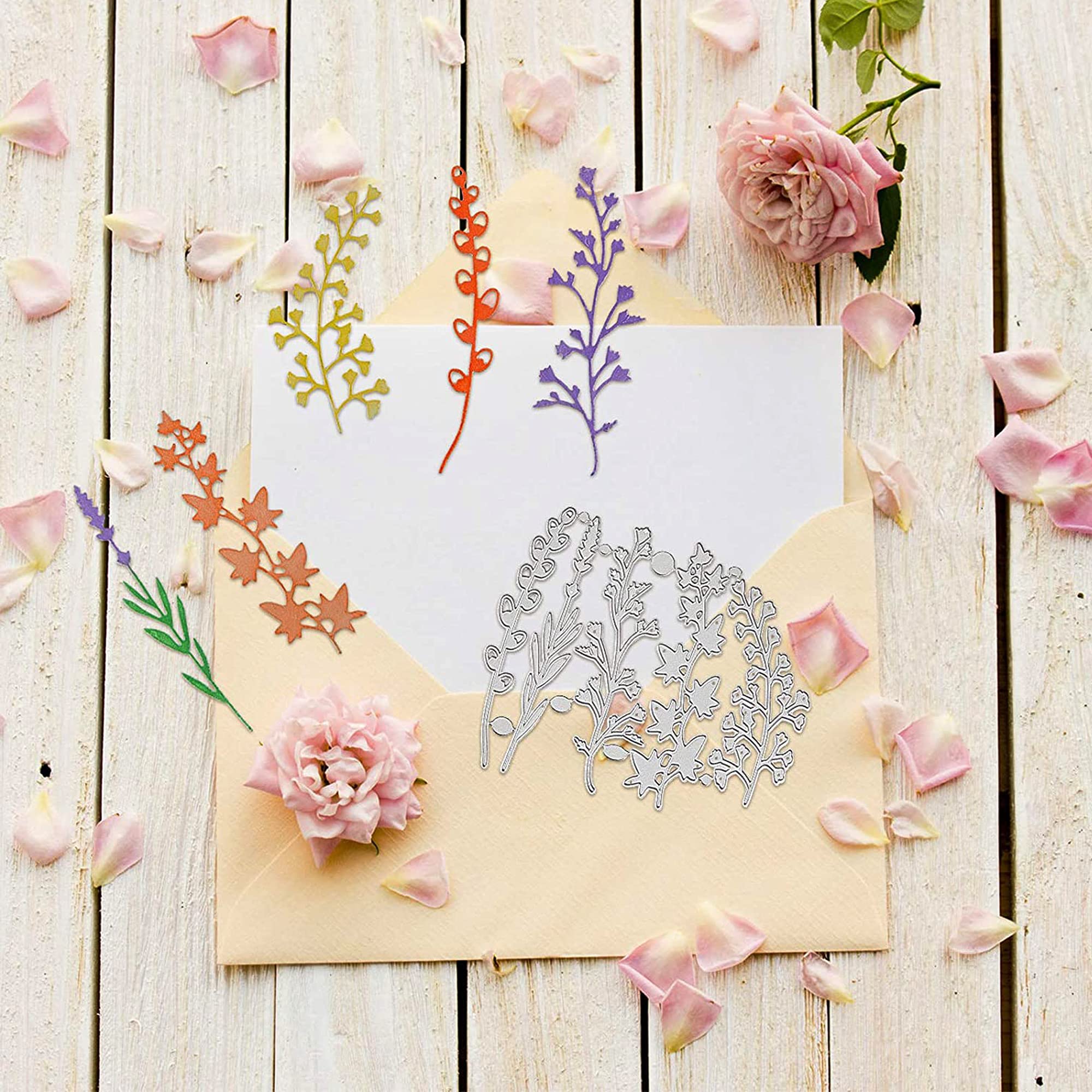 18 Dies De Découpe Scrapbooking Feuilles Et Fleurs - Matrices Métalliques Pour Albums Photos Et Cartes DIY