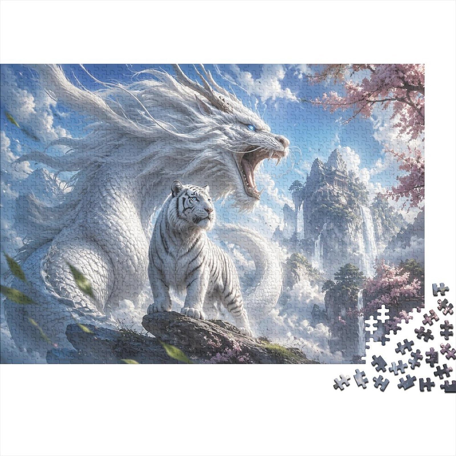 Tiger Dragon Mountain Jigsaw Puzzle, 1000 Pcs For Adults