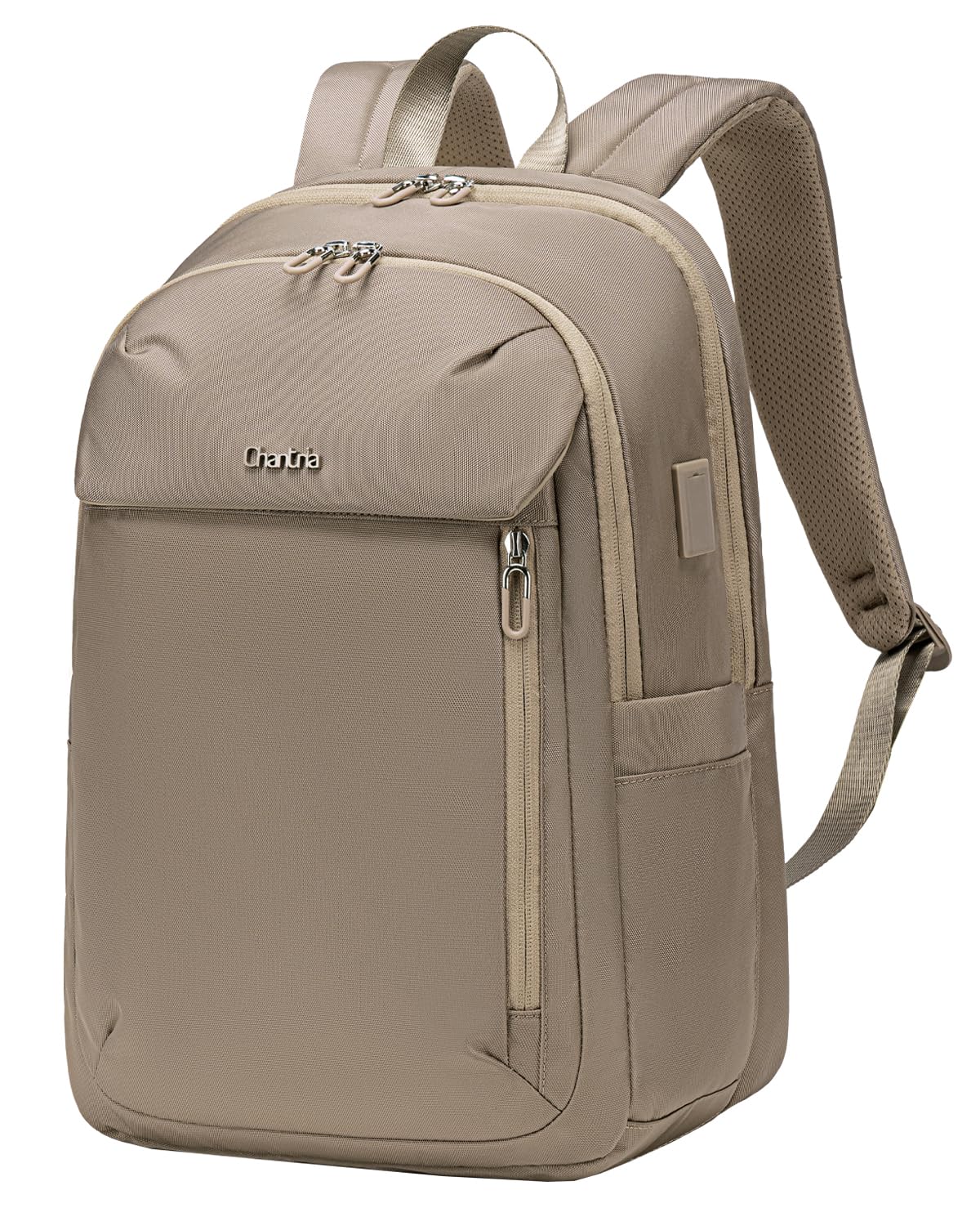 Backpack for Women 21L Medium Bagpack for Office Travel 15.6" Laptop Bag with USB & Type-C Charging Port Water-resistant Multi-functional Multi-pocket Ladies Backpack-image-46