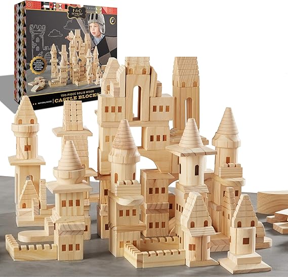 Amazon FAO Schwarz 150 Piece Set Wooden Castle Building Blocks amazon-fao-schwarz-150-piece-set-wooden-castle-building-blocks