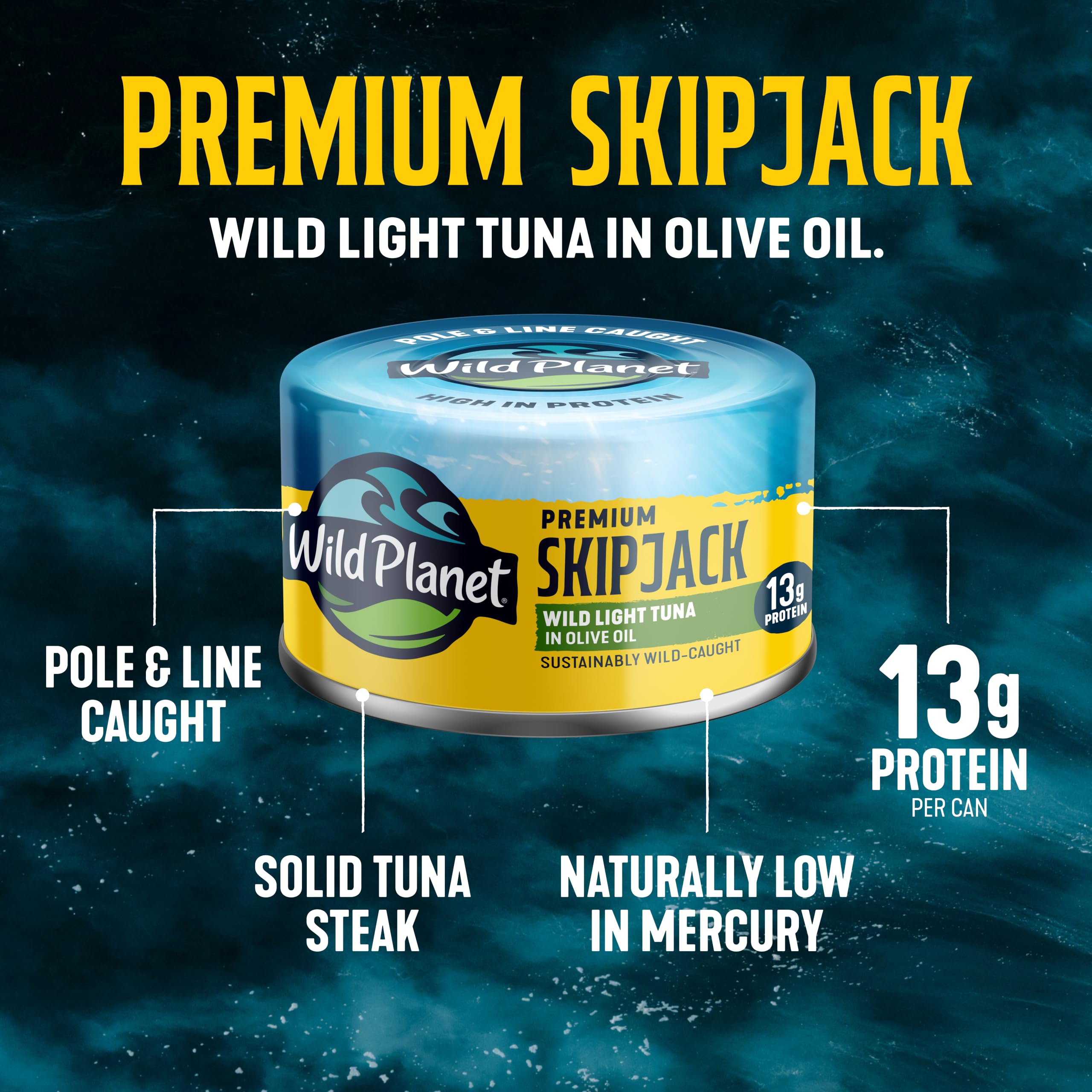 Skipjack Solid Light Wild Tuna In Pure Olive Oil