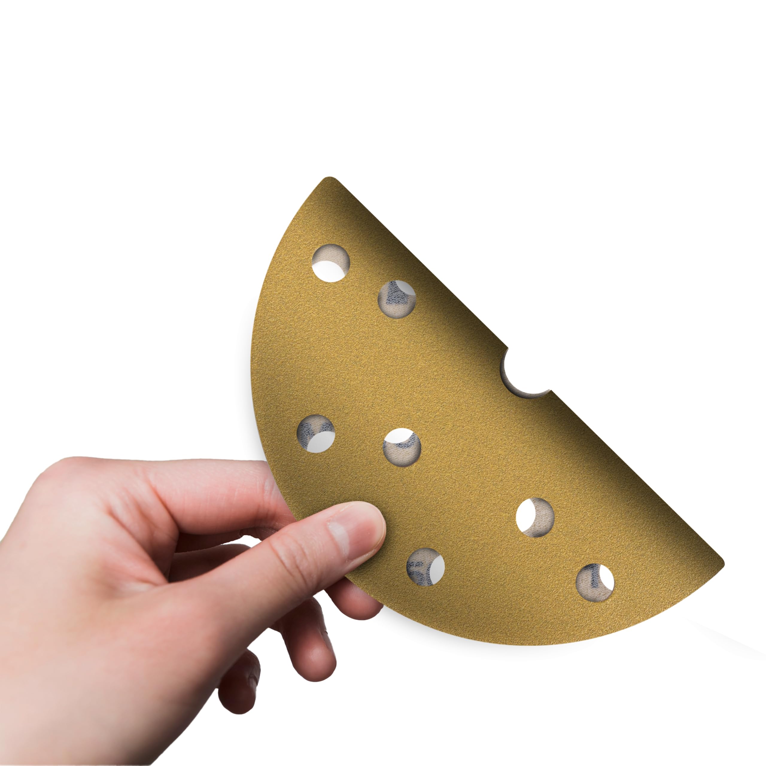 HMF 7 papier ścierny, mocowany na rzep | krążki szlifierskie 150 mm, na rzep 15 otworów, do okrągłych szlifierek mimośrodowych, podkładki z tlenku glinu, papier ścierny o ziarnistości 150,