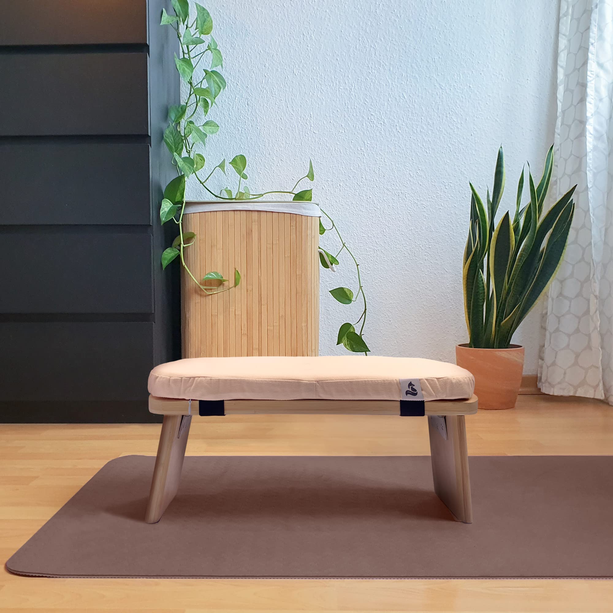 metaFox Meditation Bench, Foldable Bamboo Stool with Cushion and Carry Bag, for Your Mindfulness and Meditation Practice, Alternative to Meditation Cushion metaFox Meditation Bench, Foldable Bamboo Stool with Cushion and Carry Bag, for Your Mindfulness and Meditation Practice, Alternative to Meditation Cushion