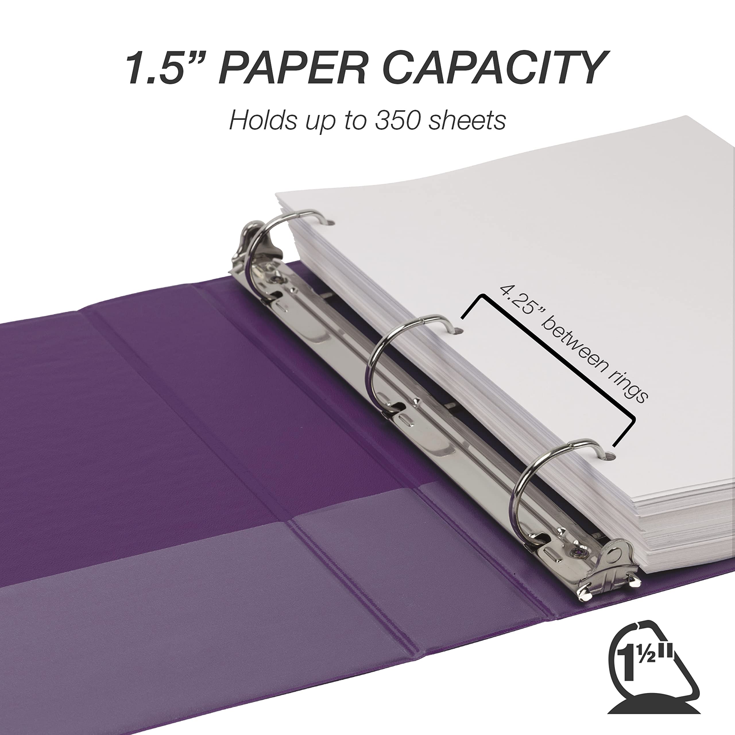 Durable 1.5 Inch Binder, Made In The USA, D Ring Binder