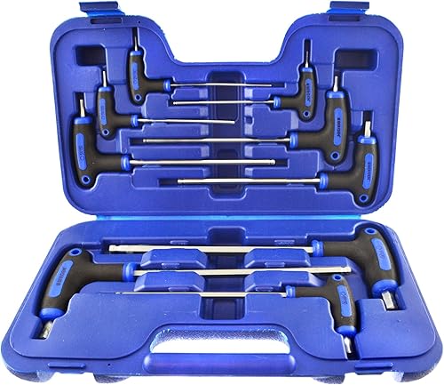 Métrica MM Allen Hex bola terminada y recta T barra manejada 6.6 ft m - 32.8 ft m 9pcs