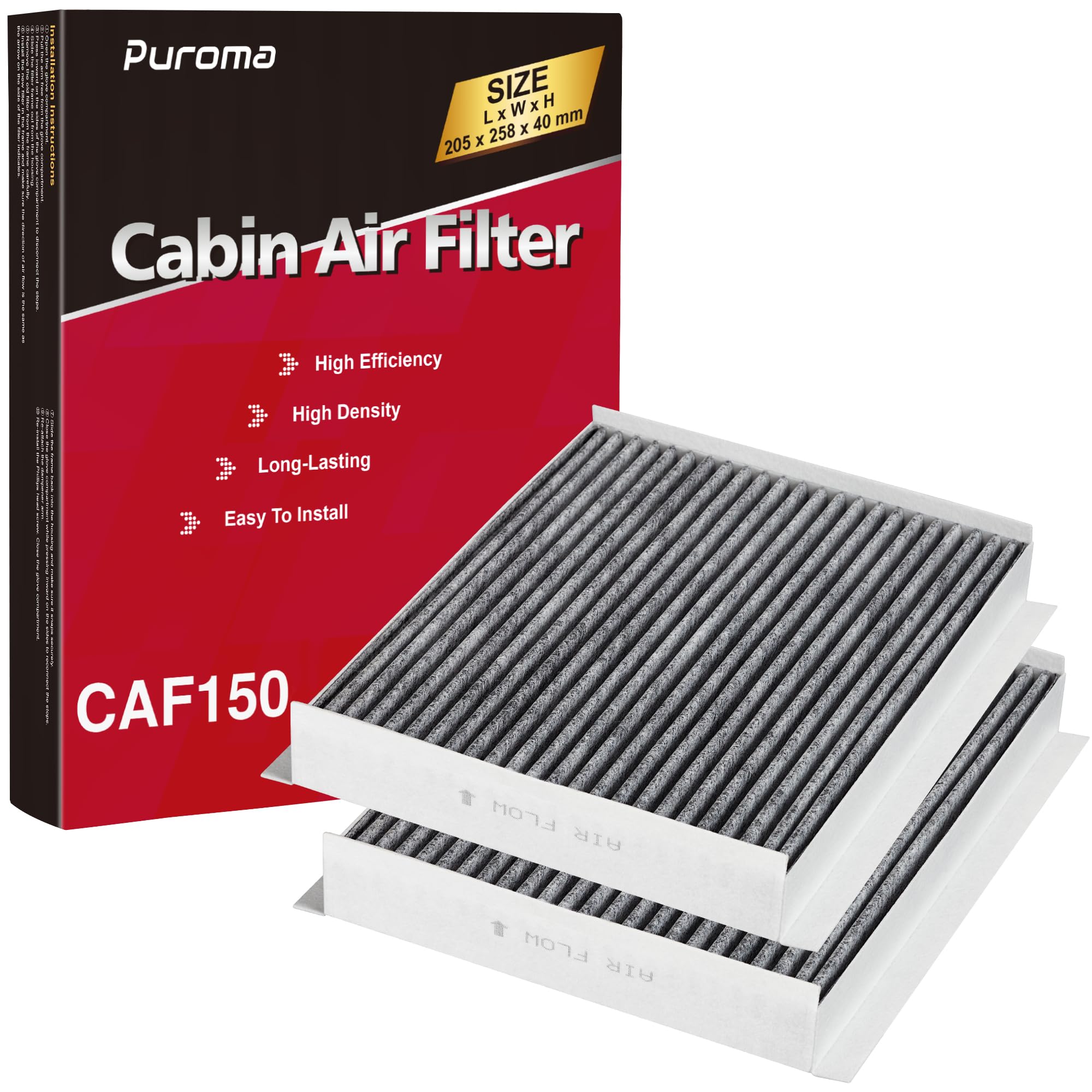 Puroma 2 Pack Cabin Air Filter
