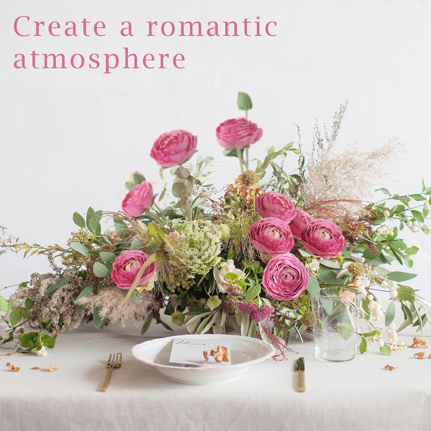 6Pcs Realistic Silk Purple Ranunculus Artificial Flowers Long Stems, 23.6" Tall Fake Flowers Faux Flowers Suit for Year-Round Home Decoration, Wedding, Bridal Bouquets, Office - Image 4