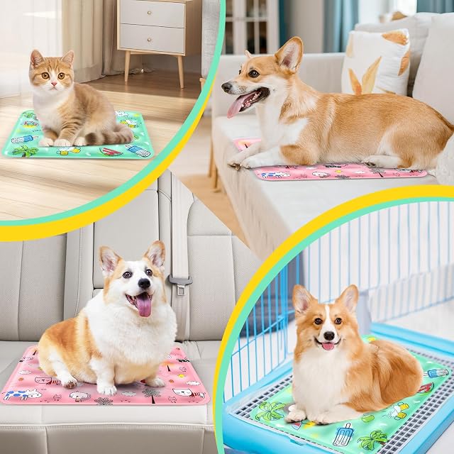 Foto 7 de 7 de ITJMRJP Manta Fria para Perros Pequeños 2 Manta Refrescante para Perros y Gatos 40x50cm Alfombra Refrescante…