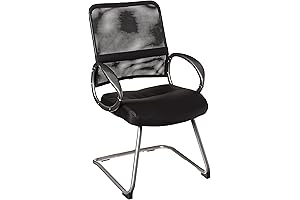 Boss Office Products Guest Chair with Mesh Back and Pewter Finish