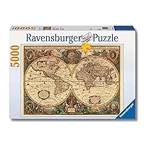 Ravensburger Puzzle 5000 Pezzi Mappamondo Storico – Puzzle Adulti +14 anni, 153 x 102 cm, Puzzle per Adulti Super Esperti, Collezione 5000 Pezzi, Idee Regalo
