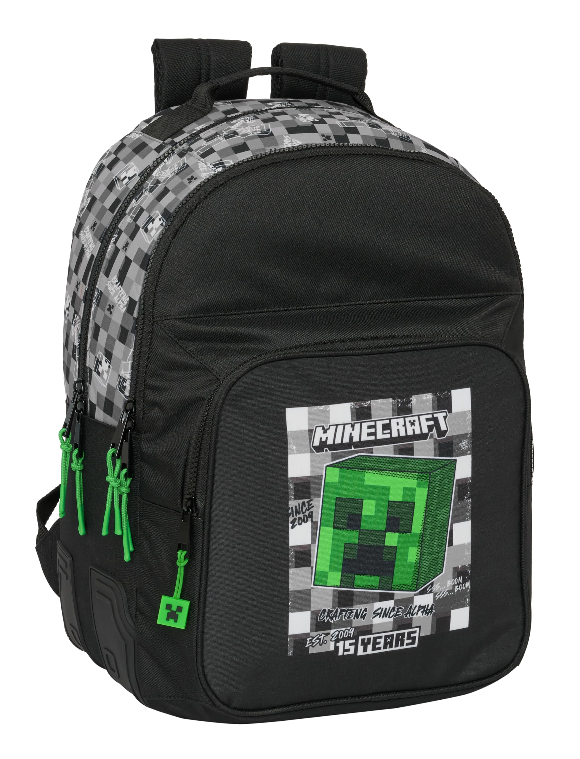 Safta M773 REAL MADRID Corporativa - Mochila Escolar Infantil, Ideal para Niños de Diferentes Edades, Cómoda y Versátil, Calidad y Resistencia, 32x15x42 cm, Color Negro Unisex niños (Pack de 1)