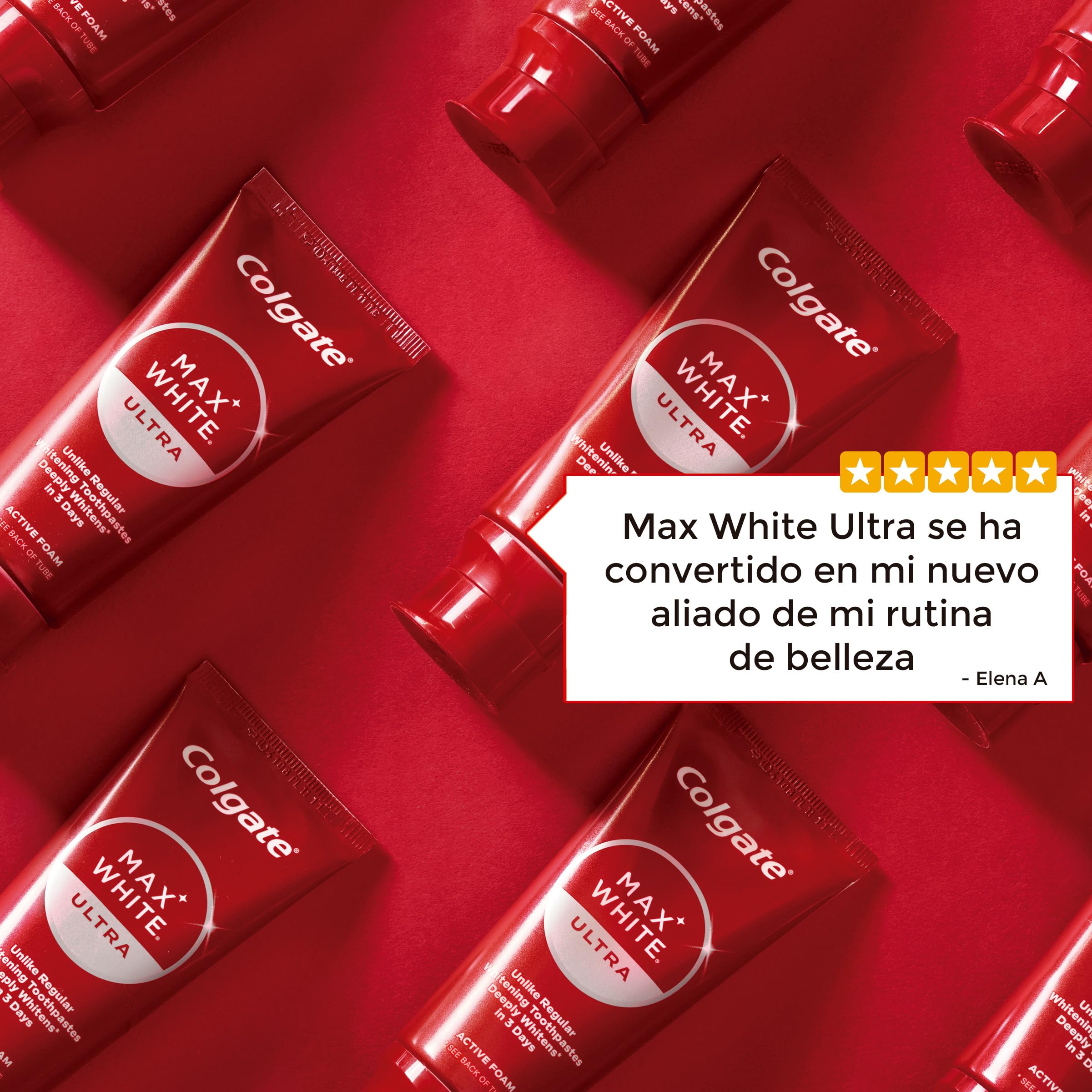 COLGATE Max White Ultra Active Foam Pasta de Dientes Blanqueadora con Flúor, 50ml, Dentífrico Blanqueador Seguro con el Esmalte, Elimina Manchas Profundas* — view 15