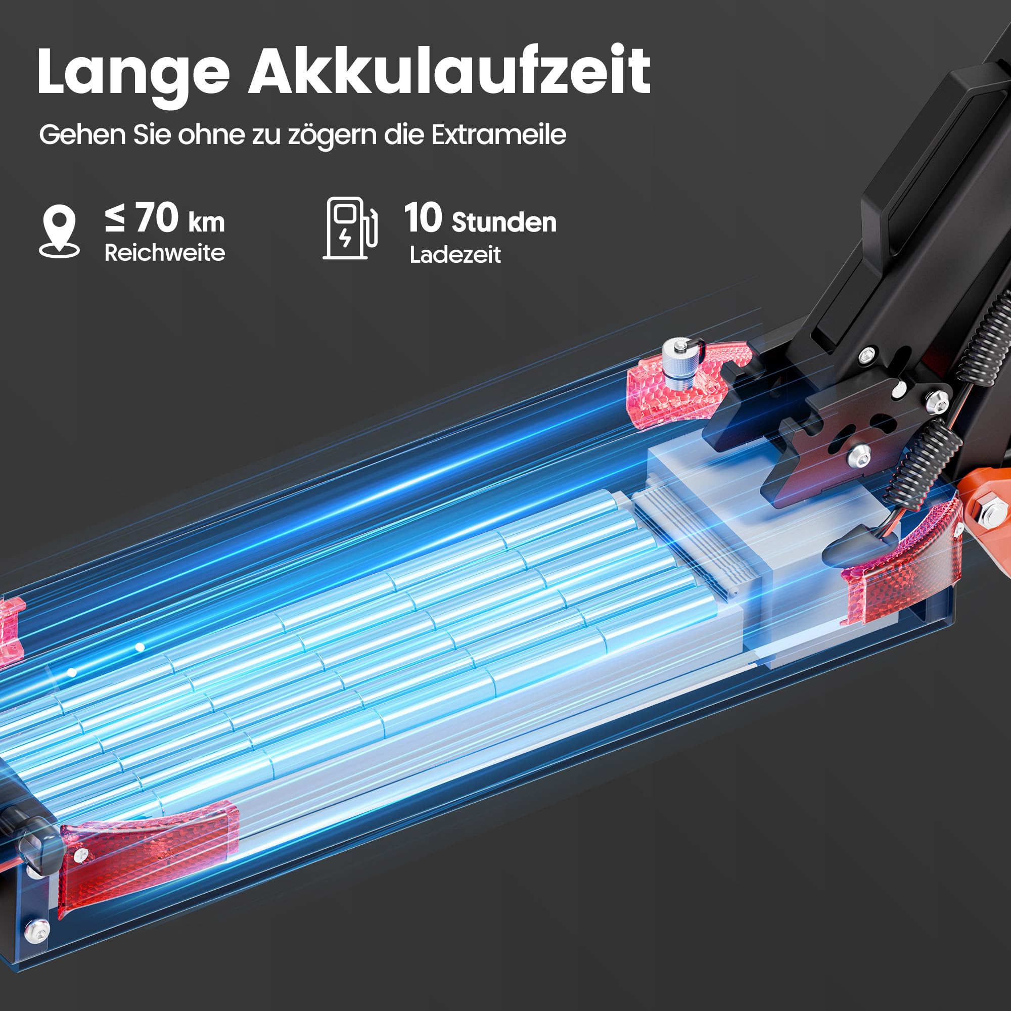 Patinete eléctrico con homologación ABE, batería de 48 V, 26 Ah, 500 W, plegable, para adultos, neumáticos de aire de 10 pulgadas, alcance de hasta 100 km