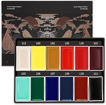 rubens Watercolor Paint Set 12 Colors,Professional Art Supplies,Watercolor Travel Palette for Adults,Artists,Adults Beginner