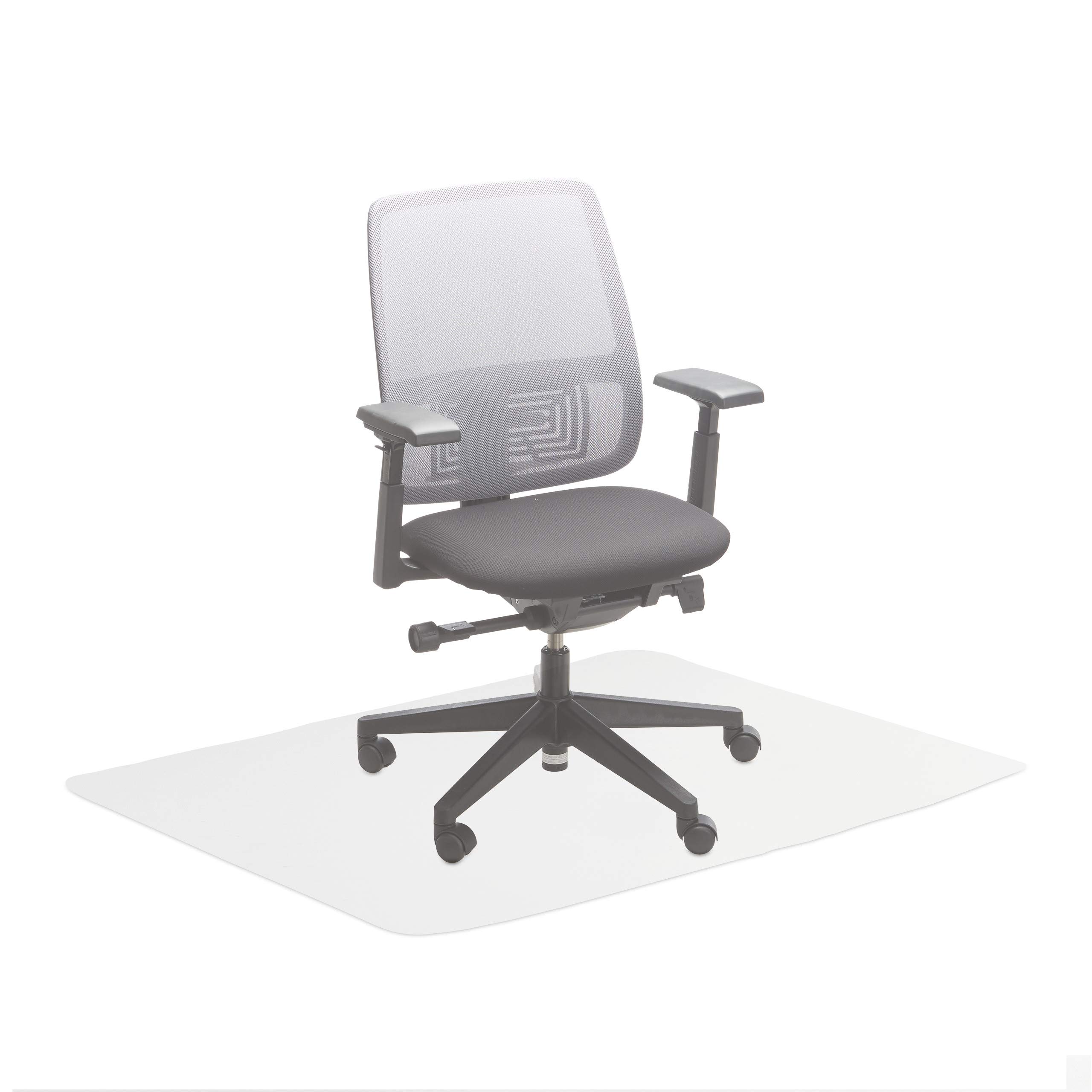 Relaxdays Protector Suelo, Alfombra Silla Oficina, Tapete Antideslizante para Parquet, PVC, 75 x 120 cm, Transparente