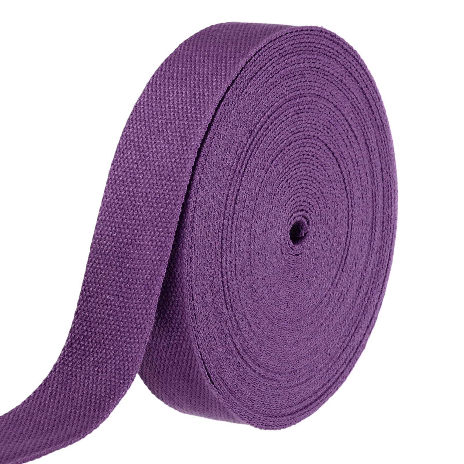 Sangle en coton sergé violet de 3,8 cm haute résistance pour loisirs créatifs