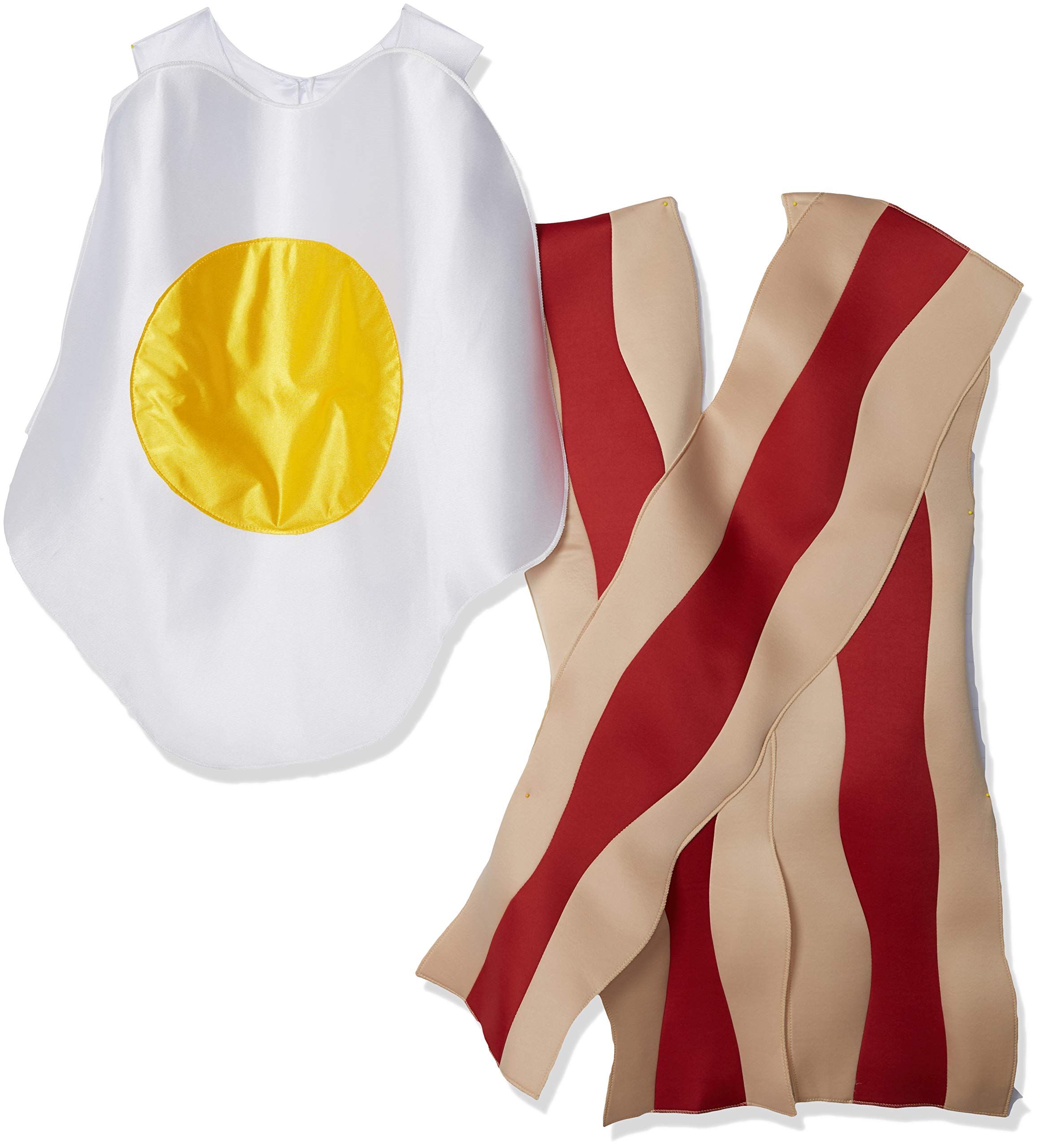 Rasta Imposta Bacon and Eggs Couples Costume, White/Brown, Standard