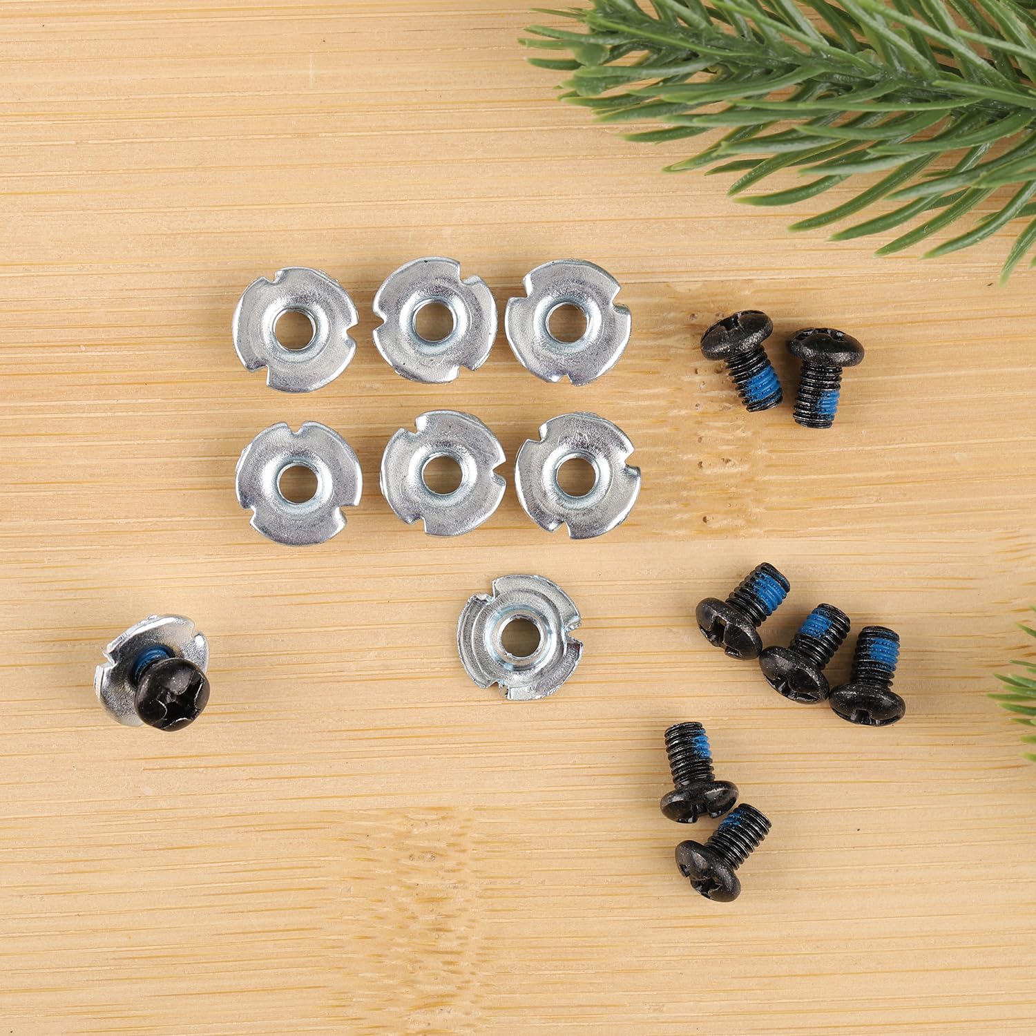 PEUTIER Vis Fixation Snowboard M4x7,5mm Métal 16pcs