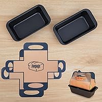 Foepoge 2-Pack Nonstick 9x5 Loaf Pans with Silicone Liners - Easy-Release for Sourdough, Banana & Sandwich Bread Baking