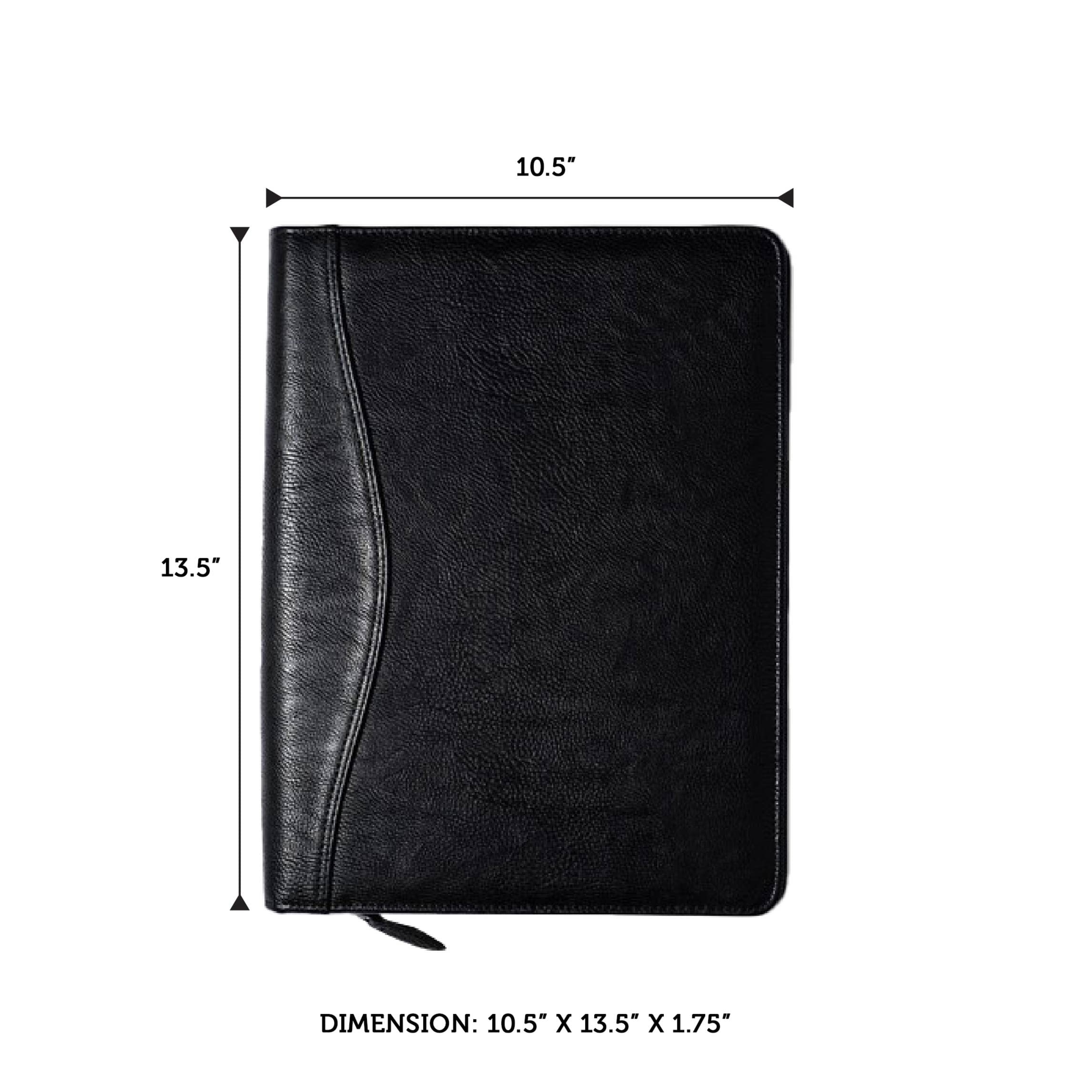 Planner Pad Copertura a 7 anelli, adatta per agenda di dimensioni da 8 1/2 "x 27,9 cm, colore nero
